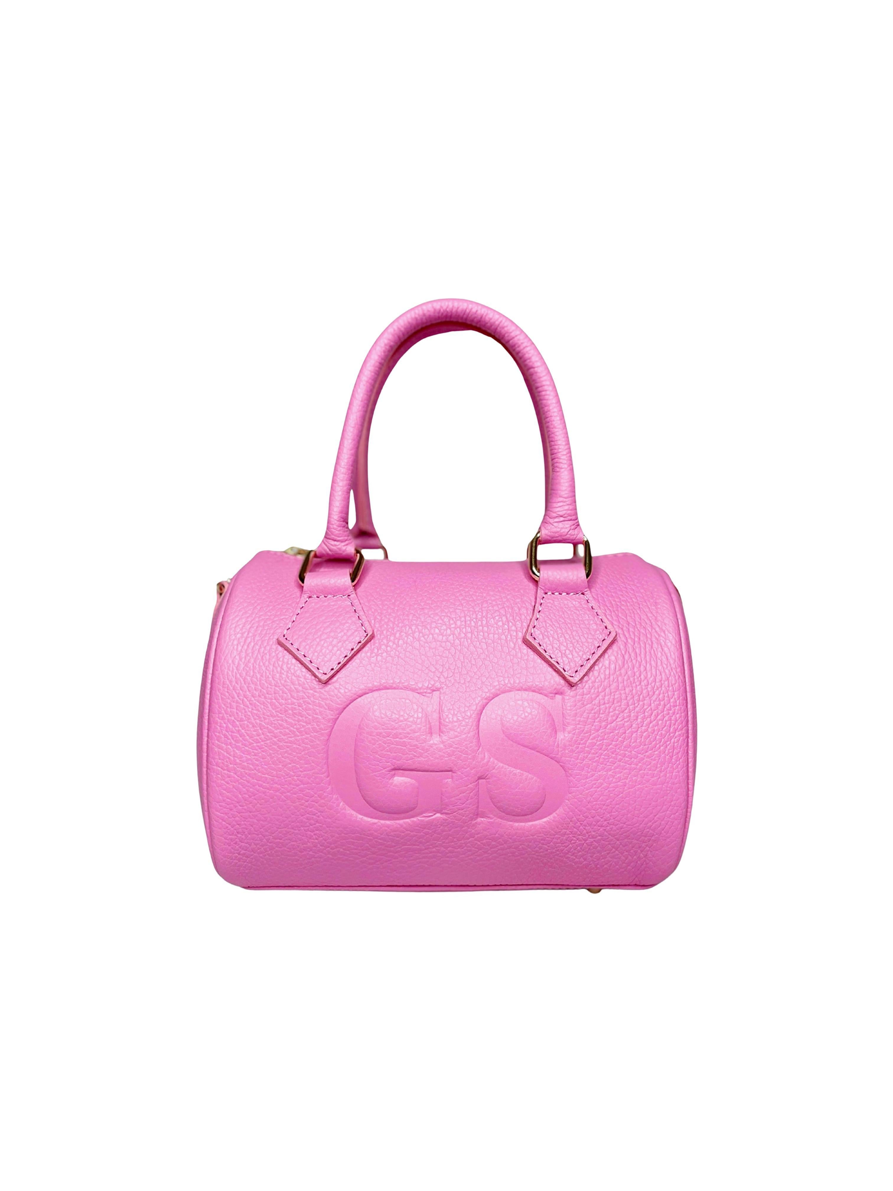 Borsa Bauletto Eloise in vera pelle (Personalizzabile)-Pink Babol
