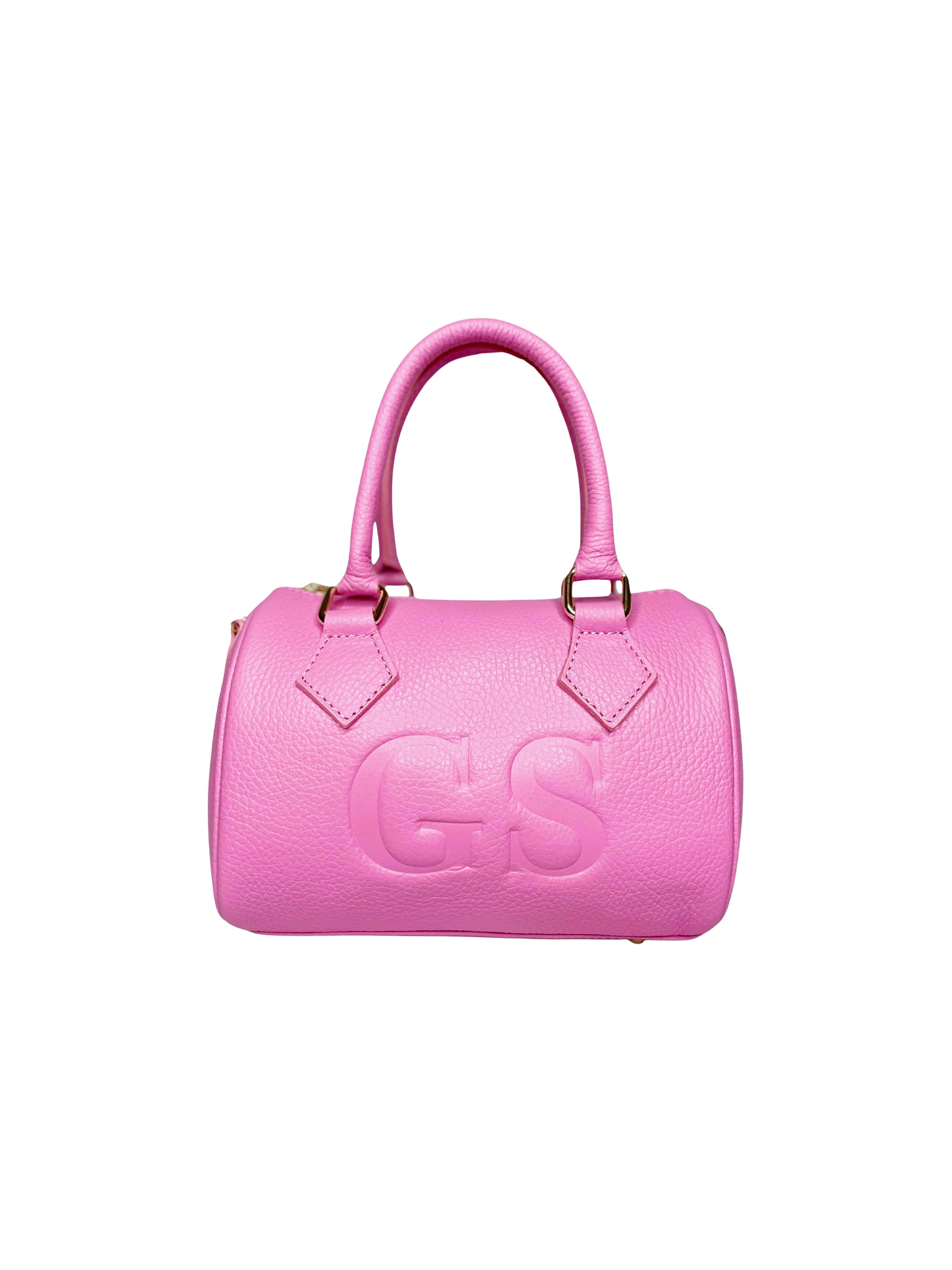 Borsa Bauletto Eloise in vera pelle (Personalizzabile)-Pink Babol