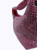 Borsetta morbida in strass-Pink Babol