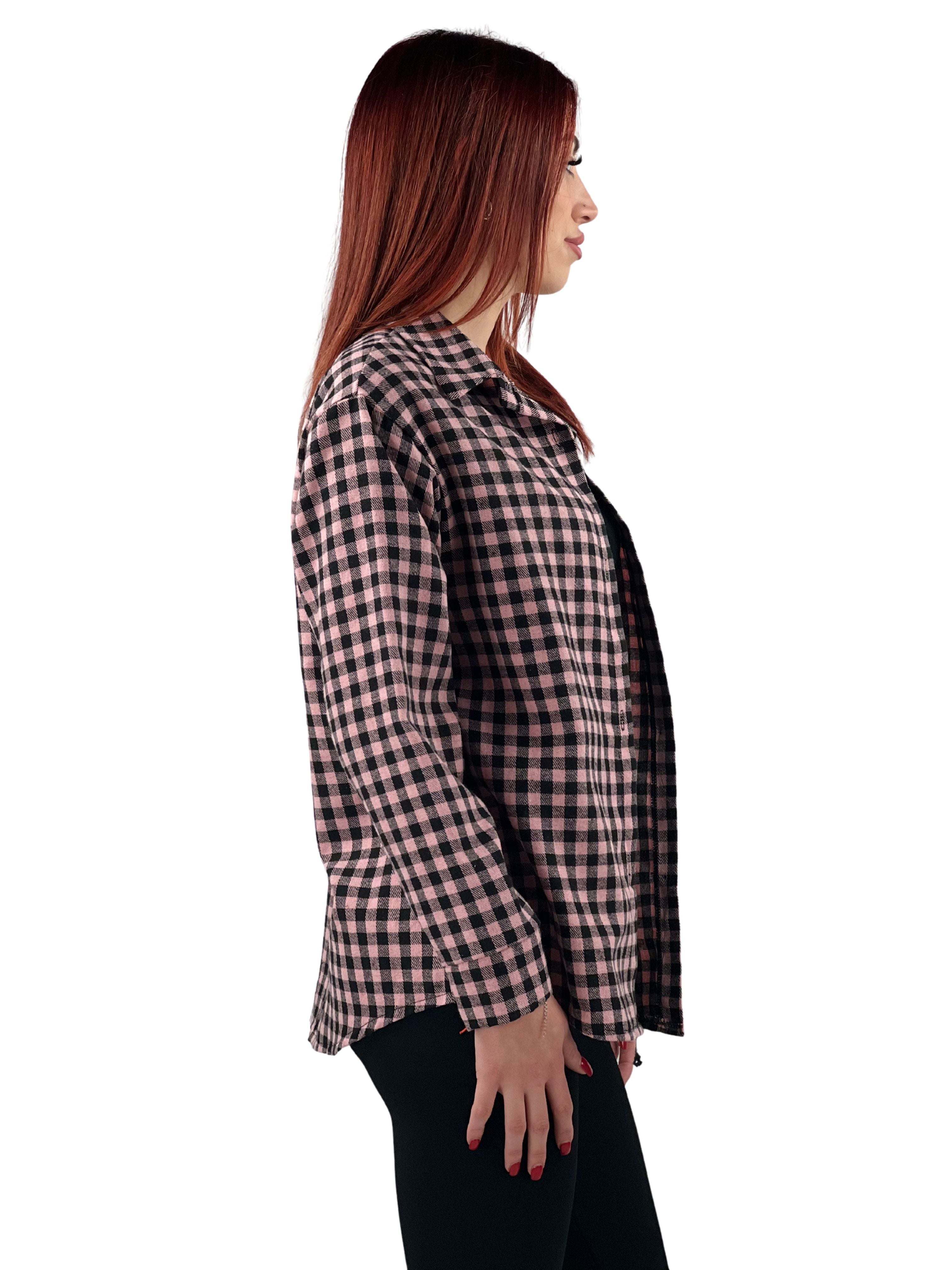 Camicia a quadri-Pink Babol