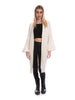 Cardigan trecce pesante con tasche maniche a palloncino-Pink Babol