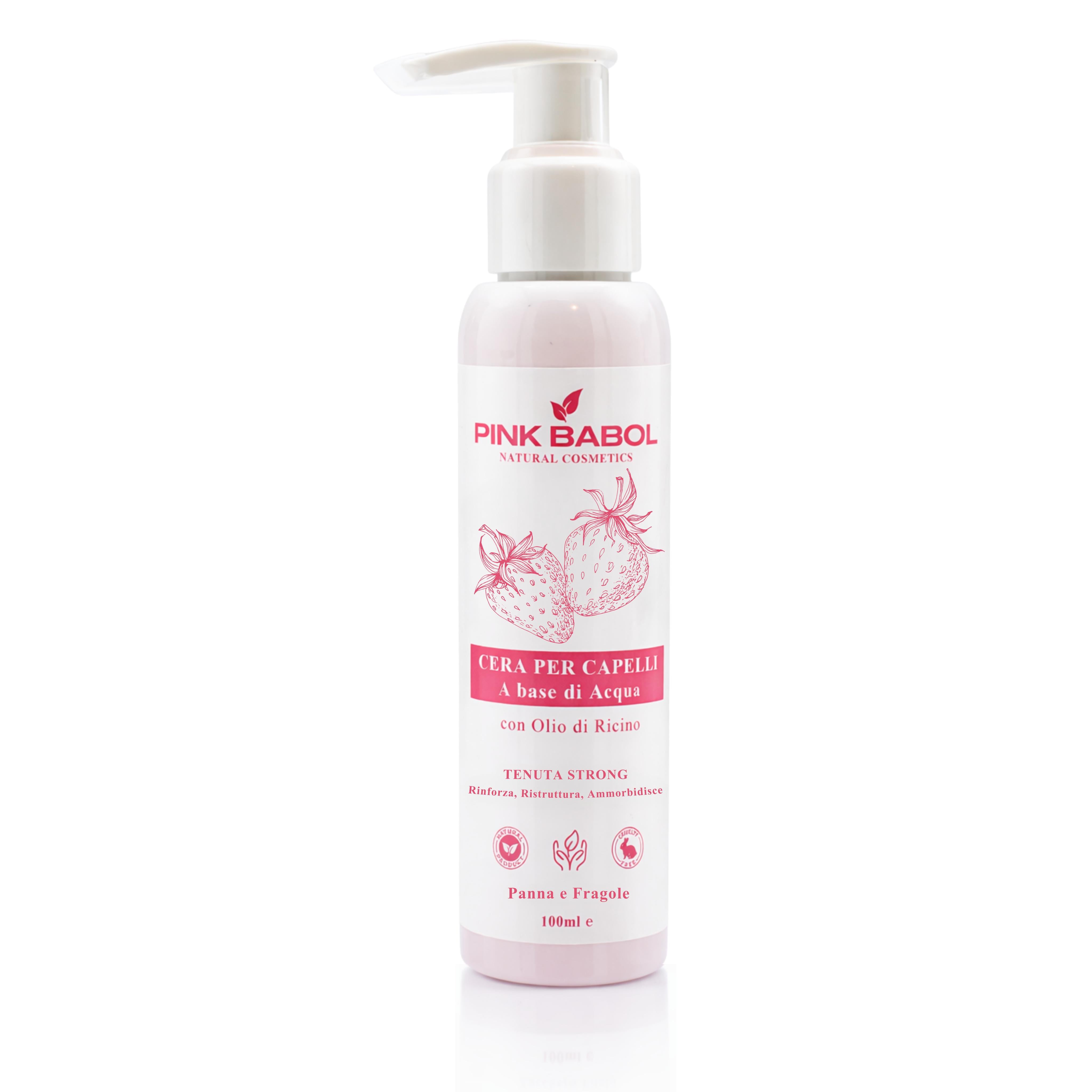 Cera ad Acqua per Capelli con Olio di Ricino - Tenuta Strong-Pink Babol