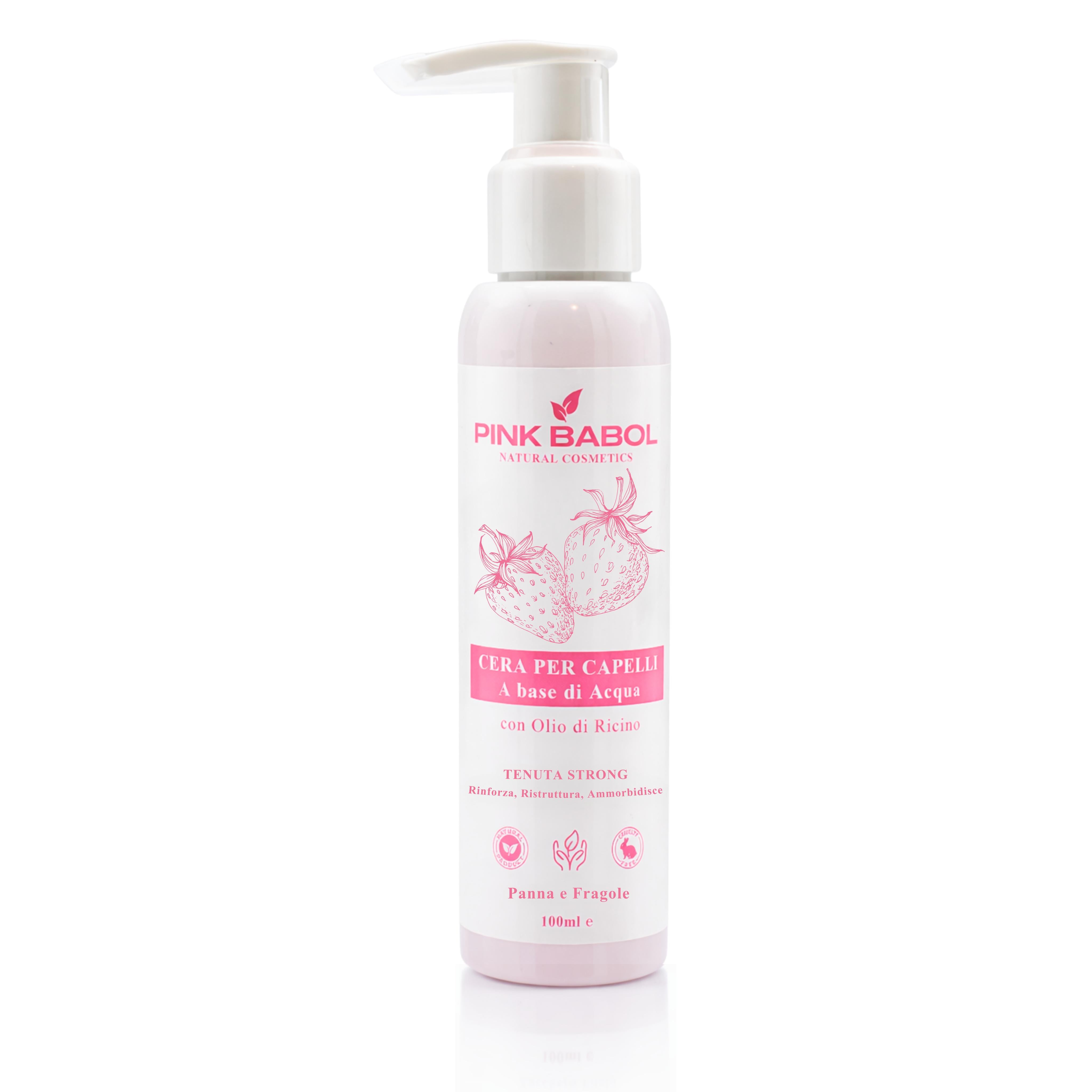 Cera ad Acqua per Capelli con Olio di Ricino - Tenuta Strong-Pink Babol
