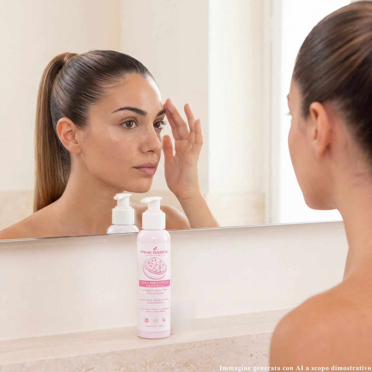 Cera ad Acqua per Capelli con Olio di Ricino - Tenuta Strong-Pink Babol