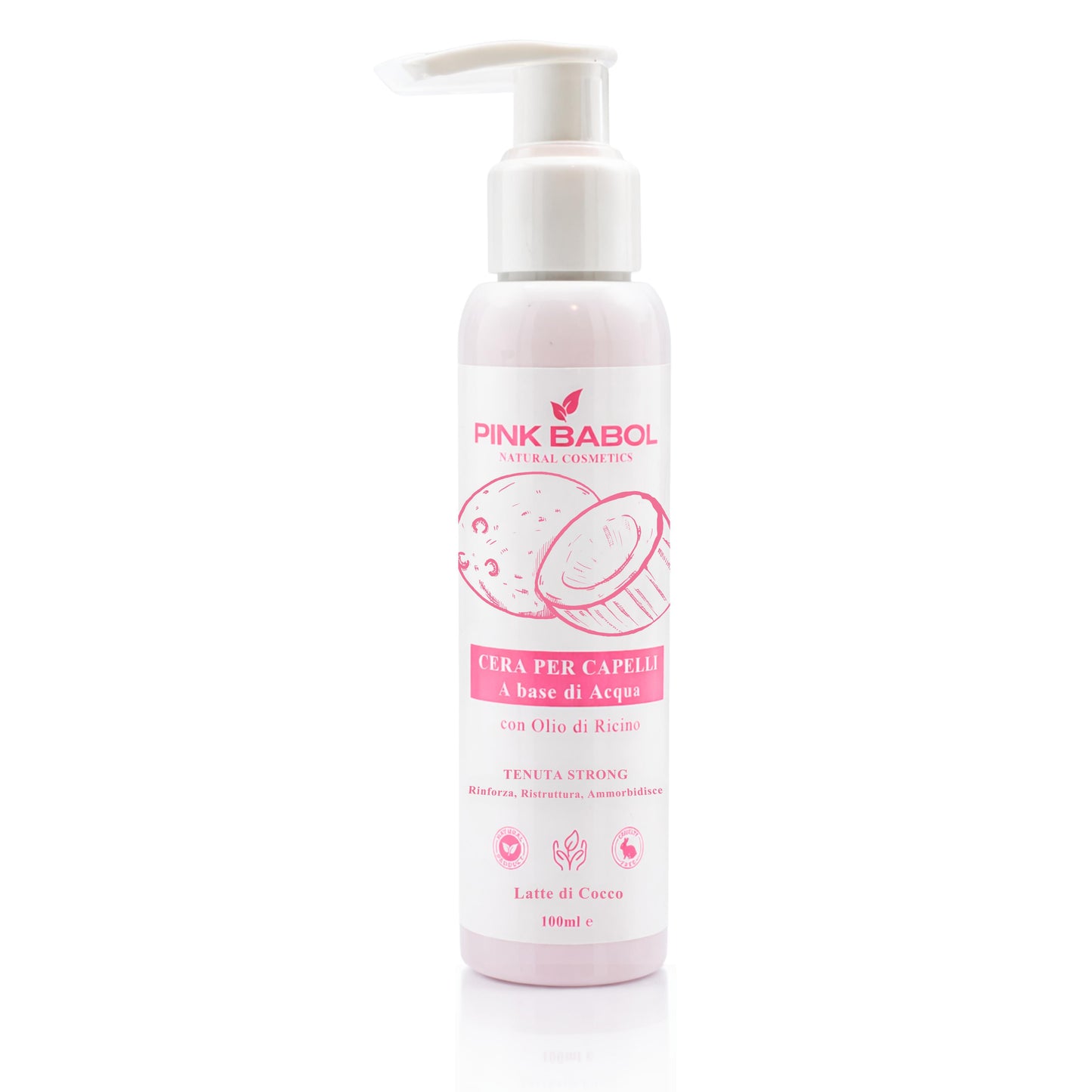 Cera ad Acqua per Capelli con Olio di Ricino - Tenuta Strong-Pink Babol