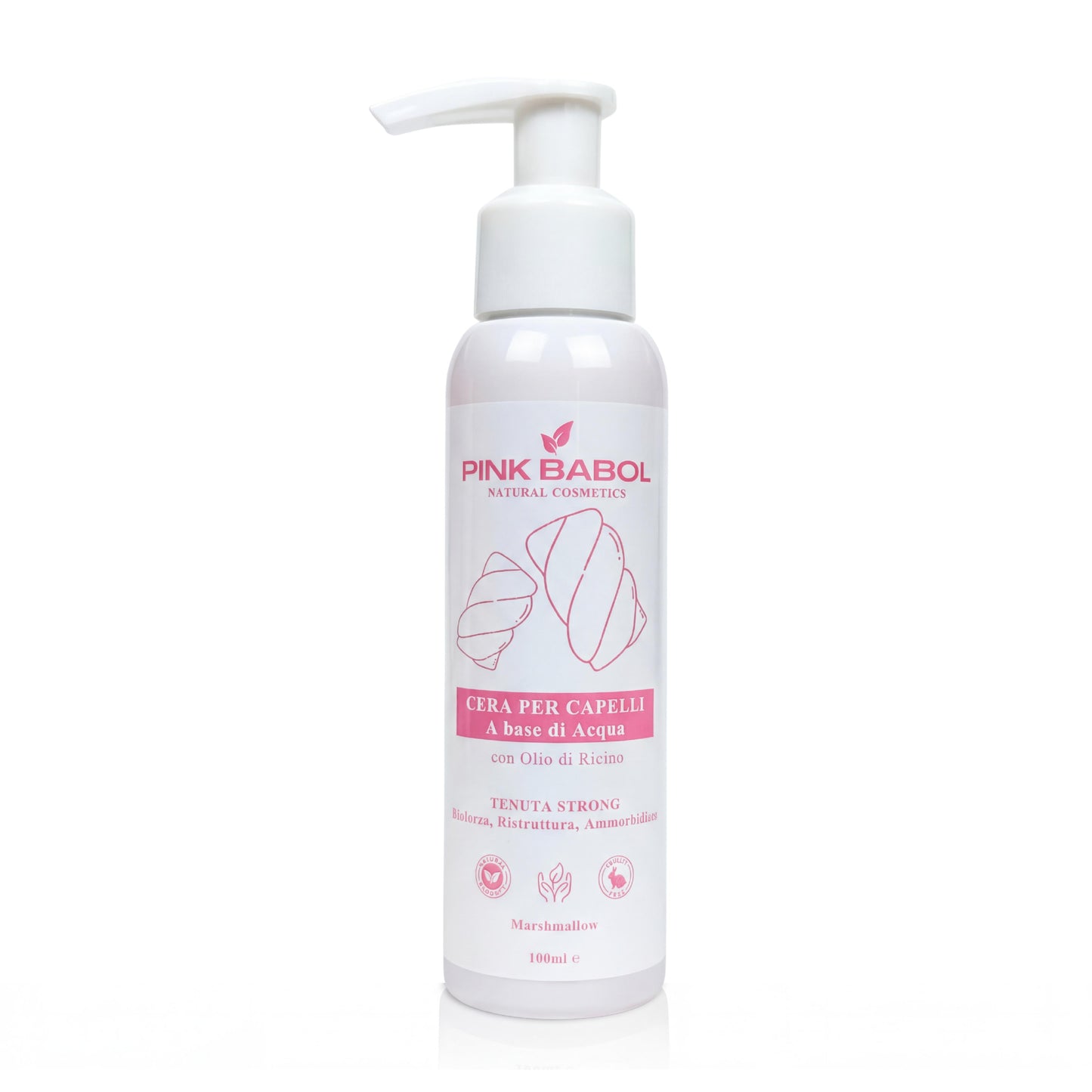 Cera ad Acqua per Capelli con Olio di Ricino - Tenuta Strong-Pink Babol
