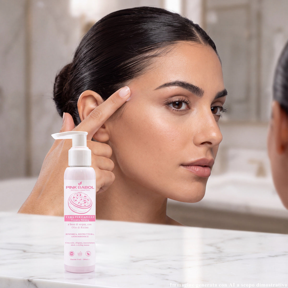 Cera ad Acqua per Capelli con Olio di Ricino - Tenuta Strong-Pink Babol