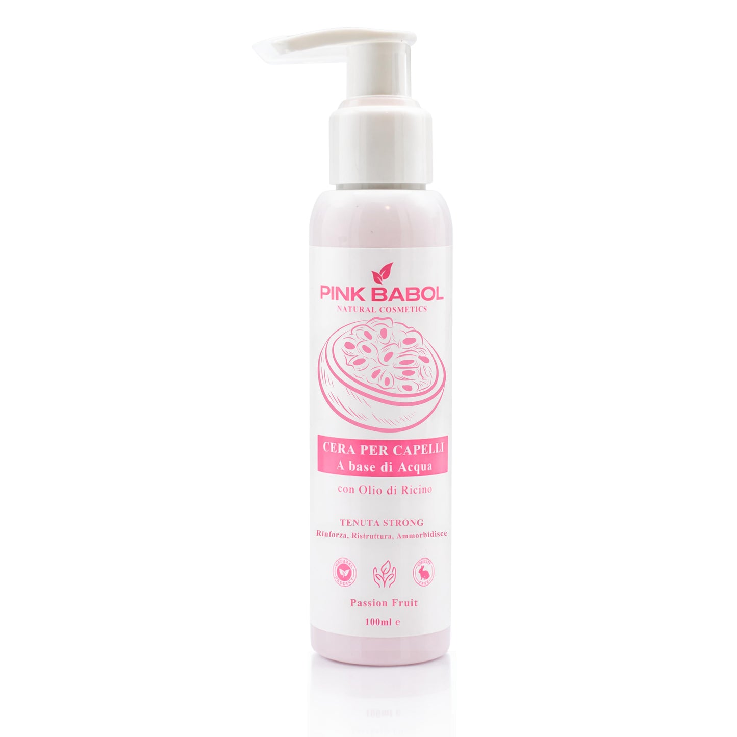 Cera ad Acqua per Capelli con Olio di Ricino - Tenuta Strong-Pink Babol