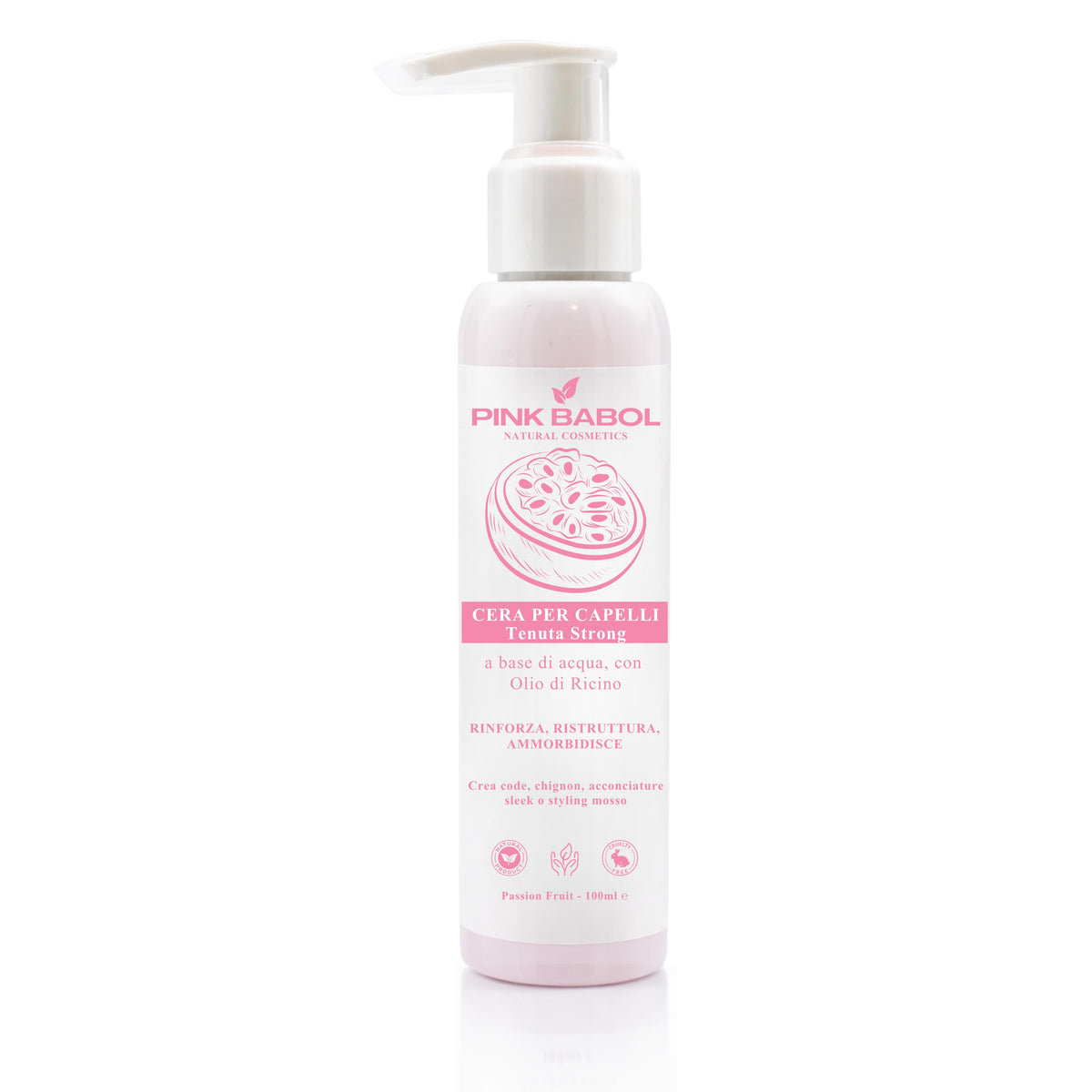 Cera ad Acqua per Capelli con Olio di Ricino - Tenuta Strong-Pink Babol