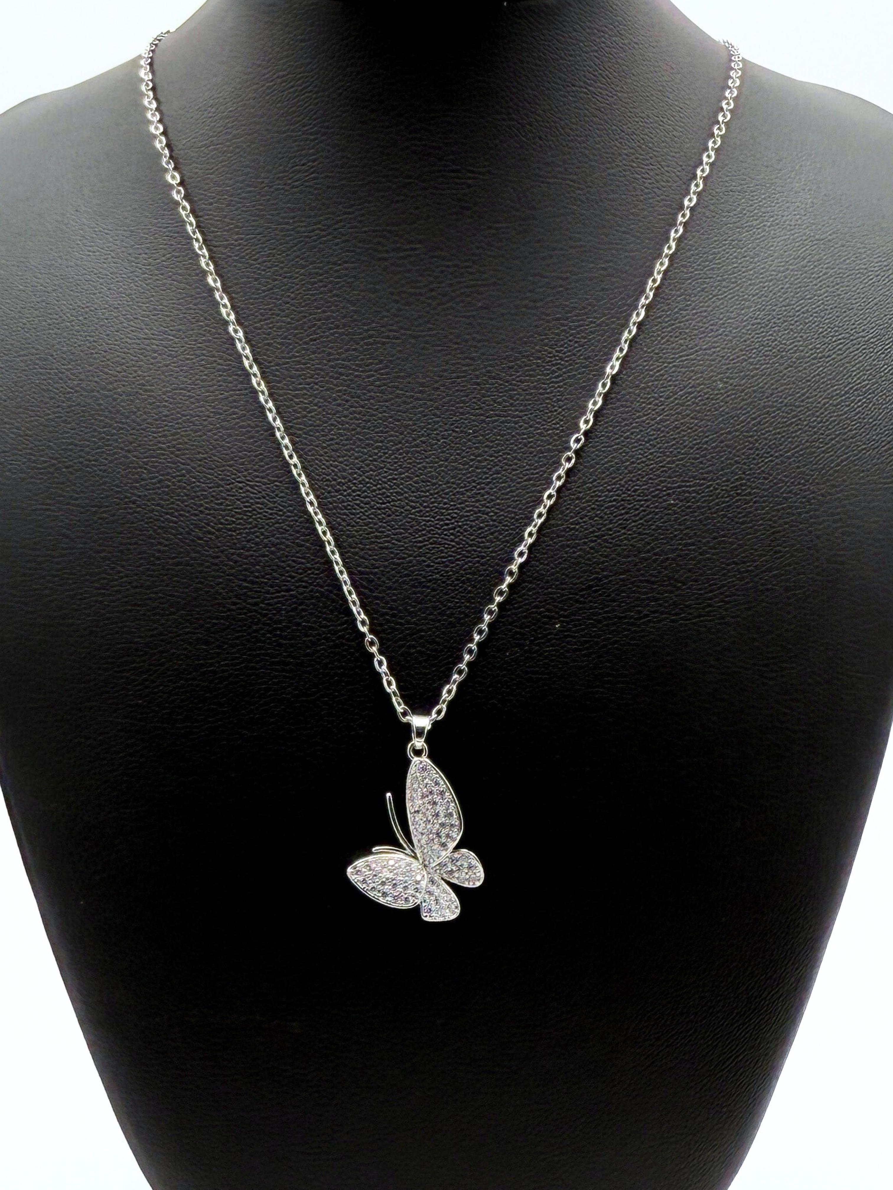 Collana Butterfly Strass-Pink Babol
