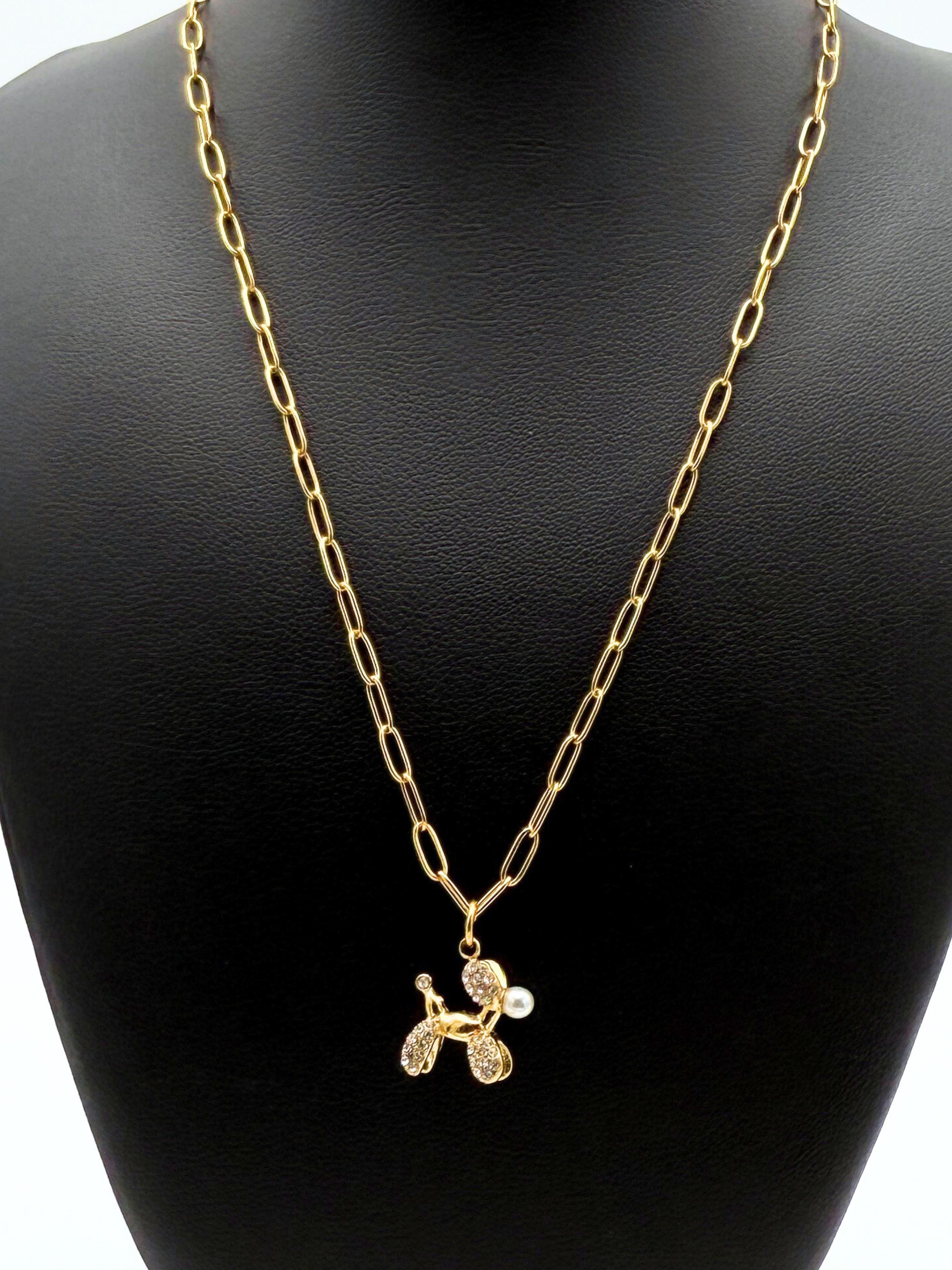 Collana Dog Chain-Pink Babol