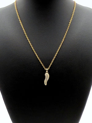 Collana Horn Strass-Pink Babol
