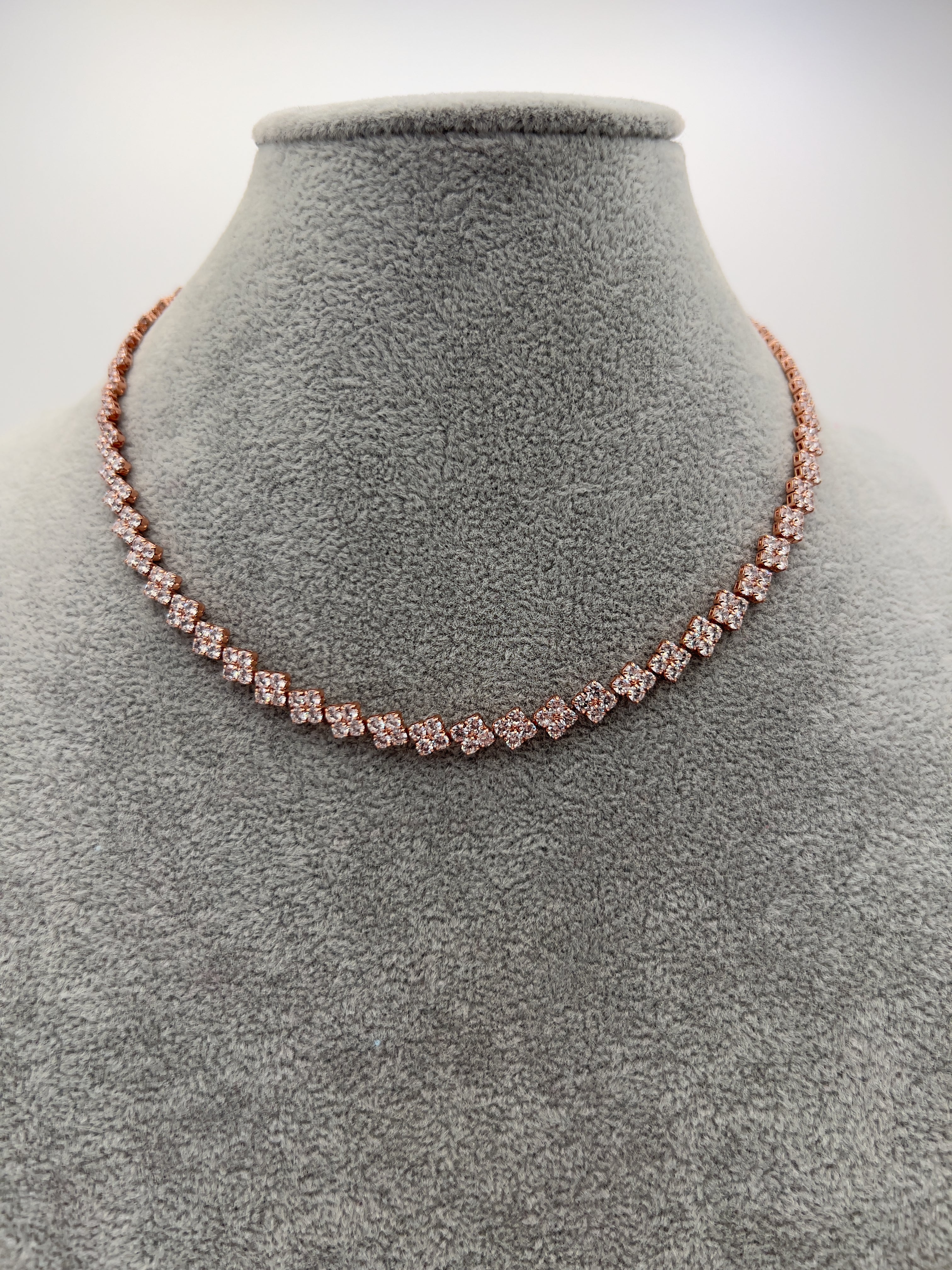 Collana Strass Square-Pink Babol