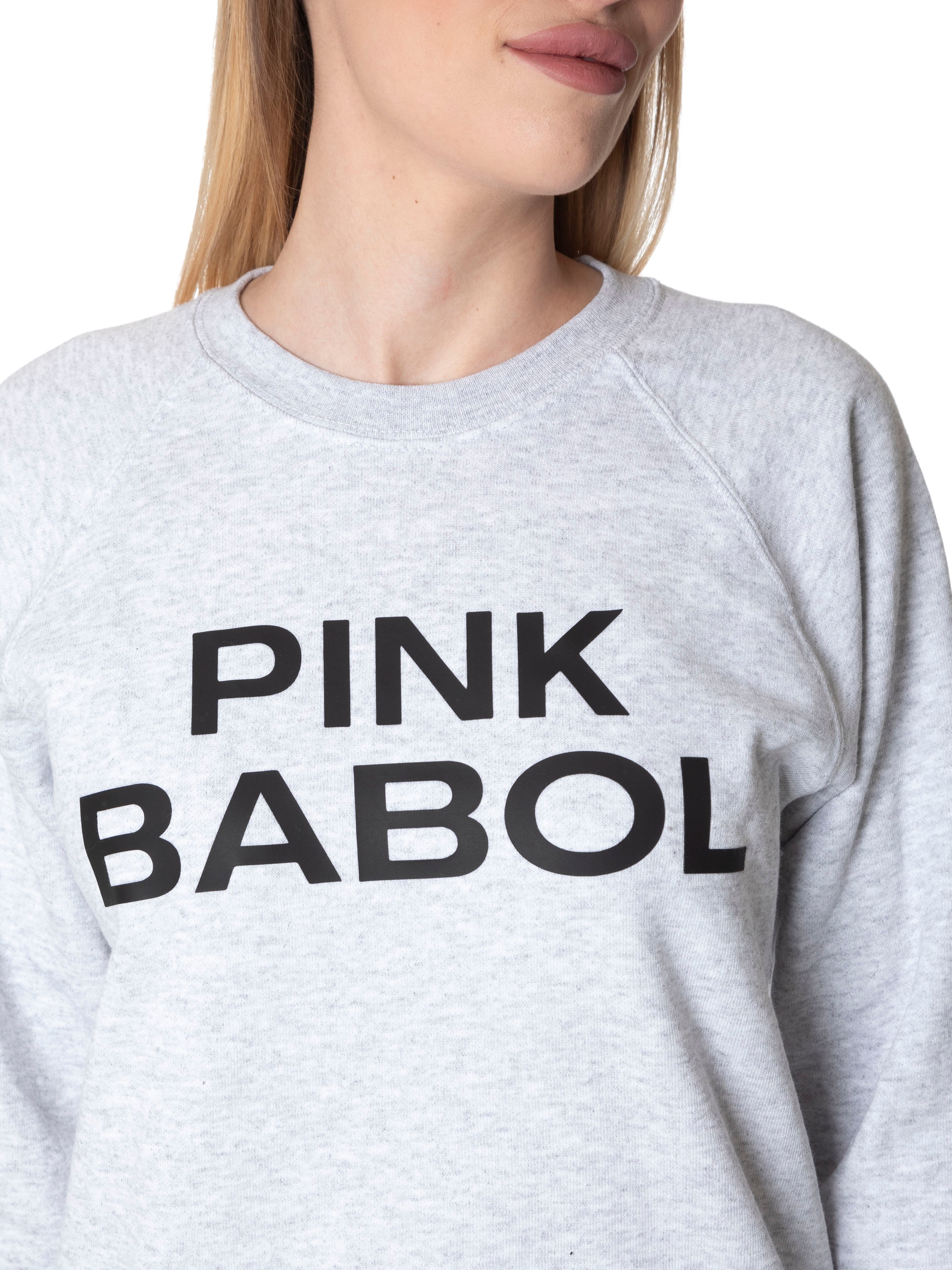 Completo tuta cotone felpa girocollo + pantalone Pink Babol brick-Pink Babol