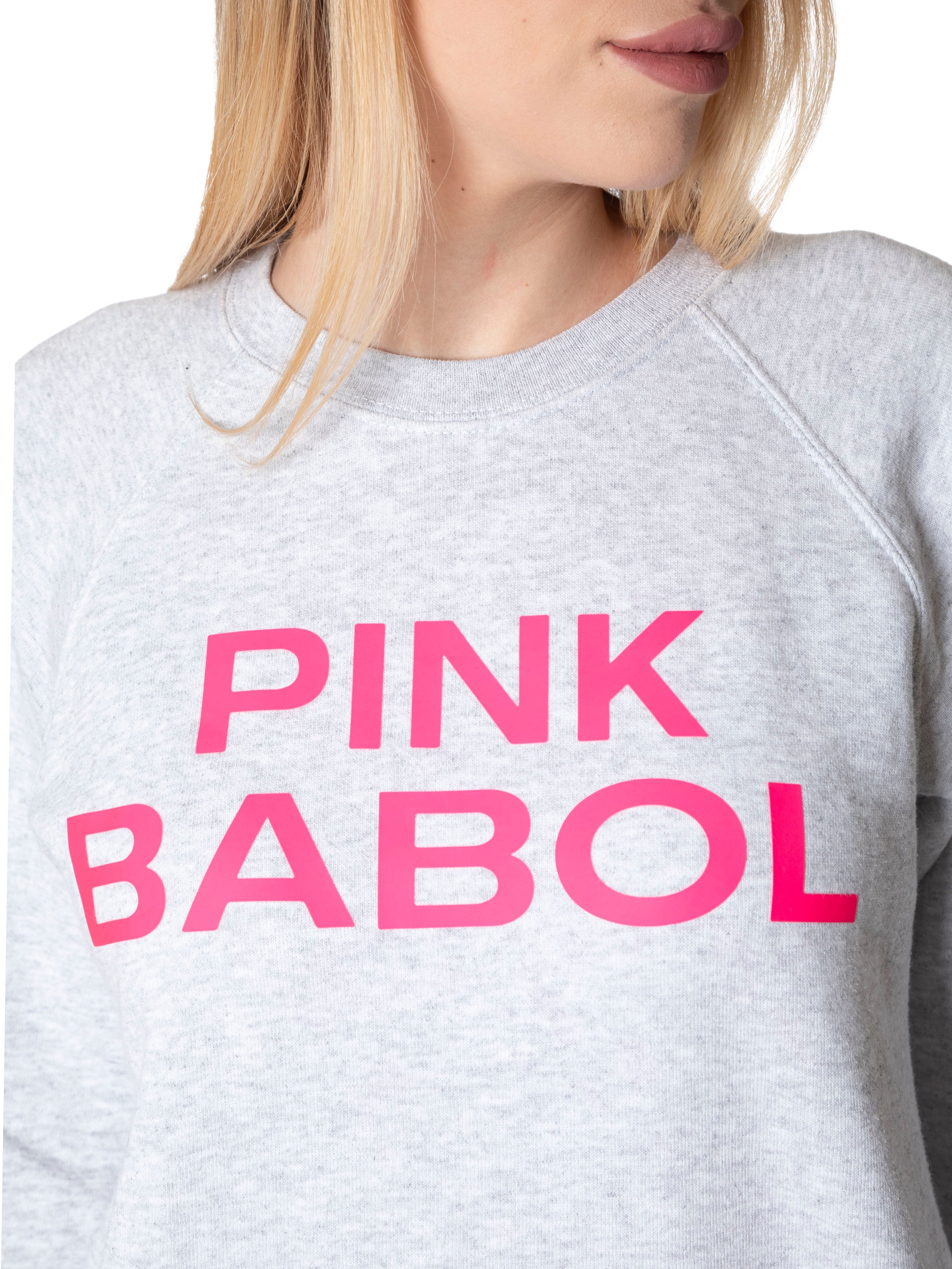 Completo tuta cotone felpa girocollo + pantalone Pink Babol brick-Pink Babol