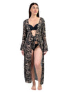 Copricostume kimono lungo manica a campana-Pink Babol