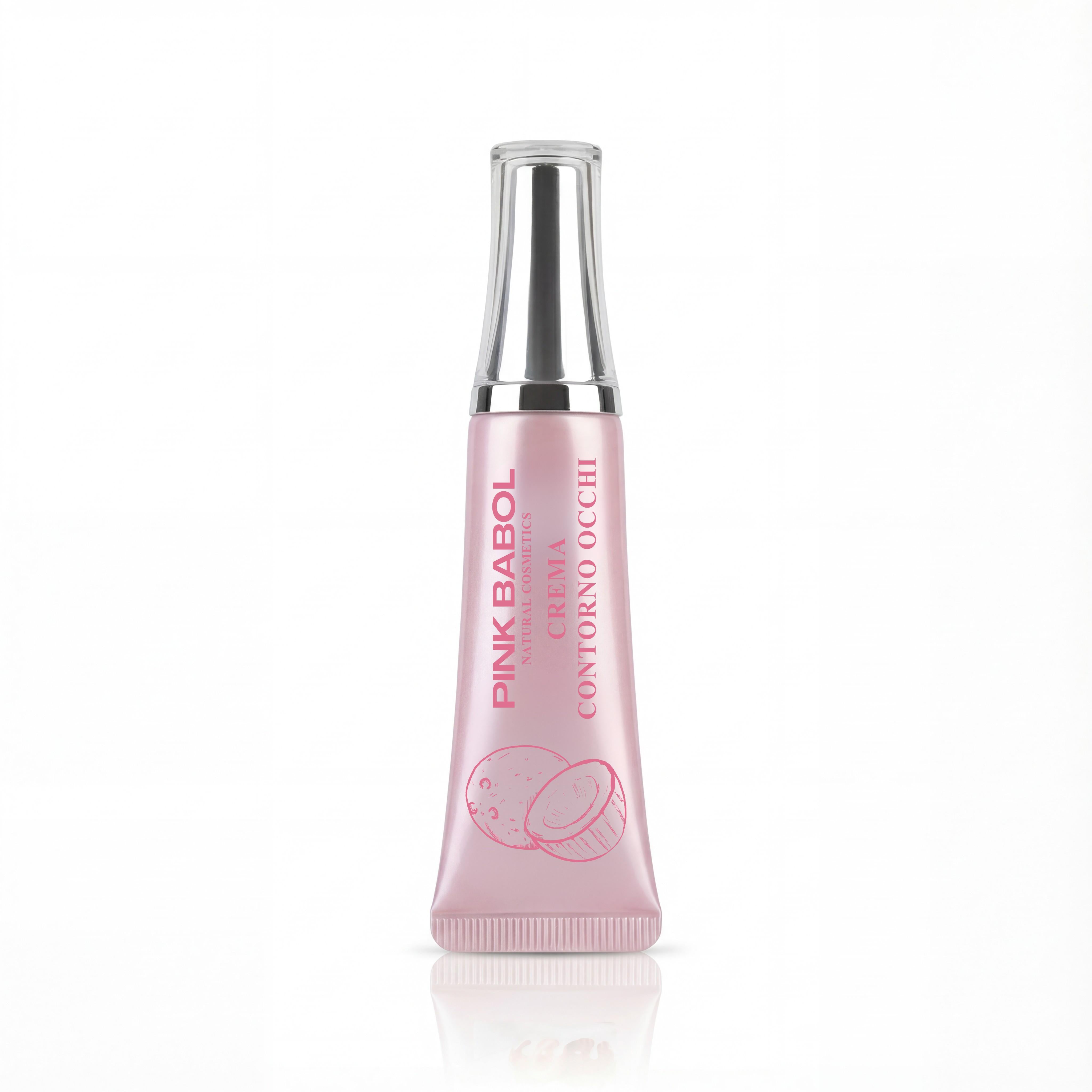 Crema Contorno Occhi con Olio di Cocco, Ceramide NP, Olivello Spinoso, Vitamina E e Olio di Girasole – Illuminante e Idratante-Pink Babol