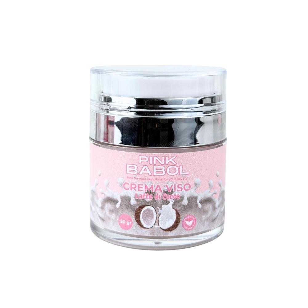 Crema Idratante Viso Giorno con Acido Ialuronico, Aloe Vera, Olio di Jojoba, Burro di Karité e Vitamina E – Rigenerante, Illuminante, Lenitiva, Nutriente e Antietà Naturale-Pink Babol