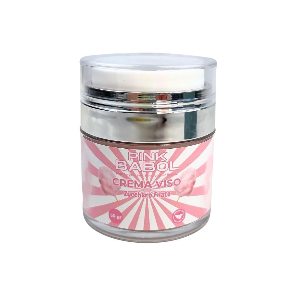 Crema Idratante Viso Giorno con Acido Ialuronico, Aloe Vera, Olio di Jojoba, Burro di Karité e Vitamina E – Rigenerante, Illuminante, Lenitiva, Nutriente e Antietà Naturale-Pink Babol