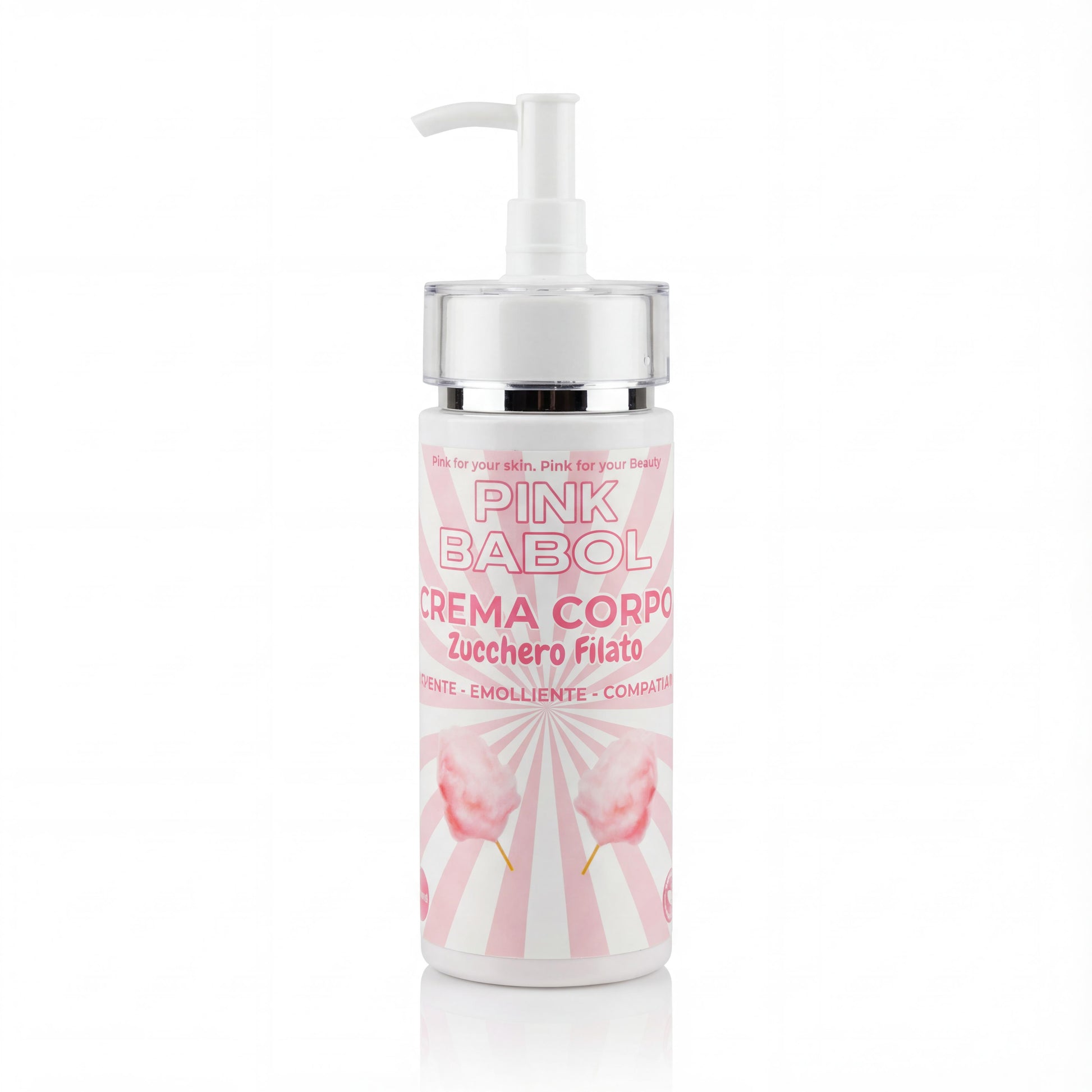 Crema idratante corpo con Acido ialuronico, Olio di Jojoba, Aloe Vera, Vitamina E-Pink Babol