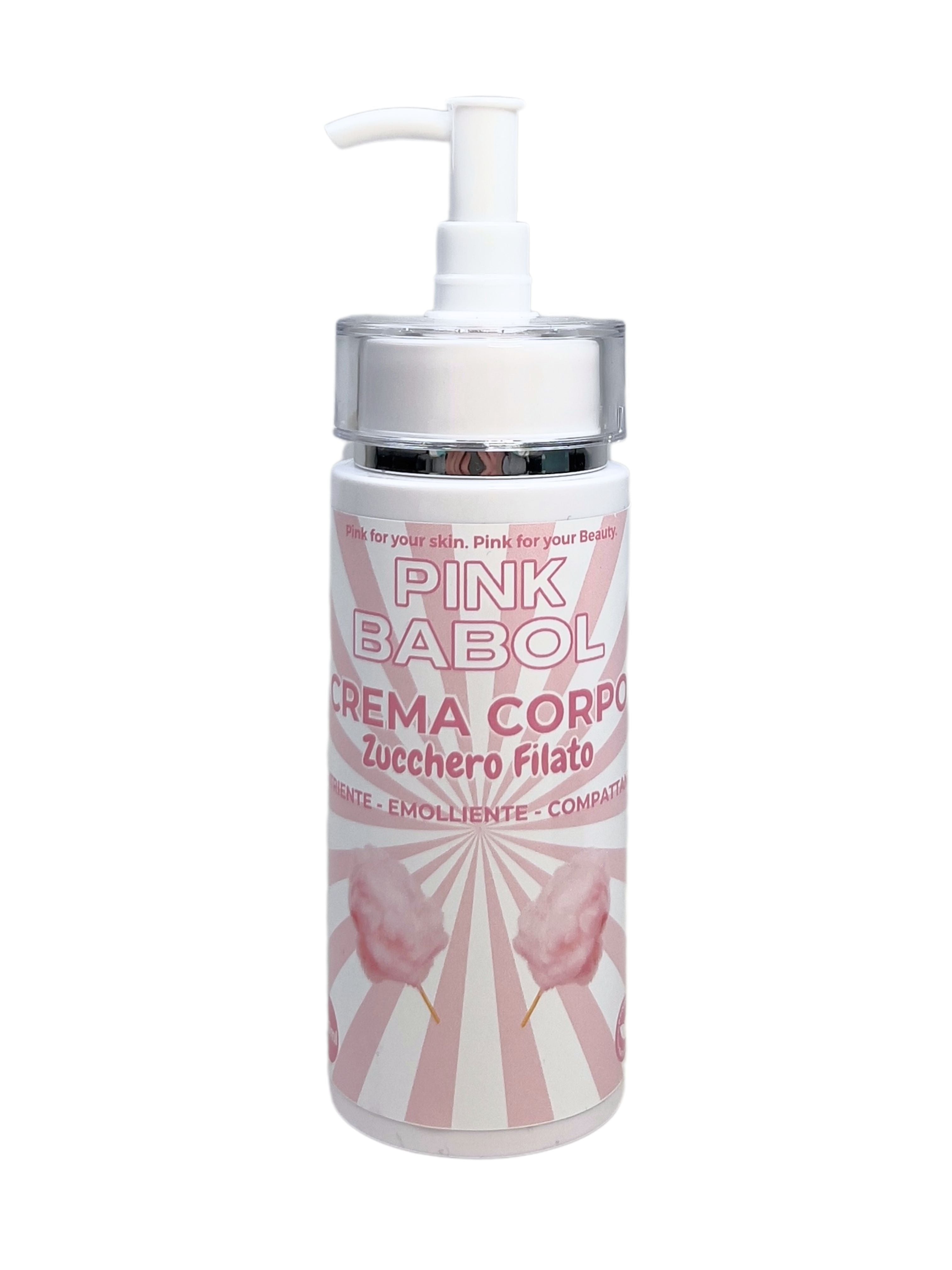 Crema idratante corpo con acido ialuronico, olio di Jojoba, aloe vera, vitamina E-Pink Babol