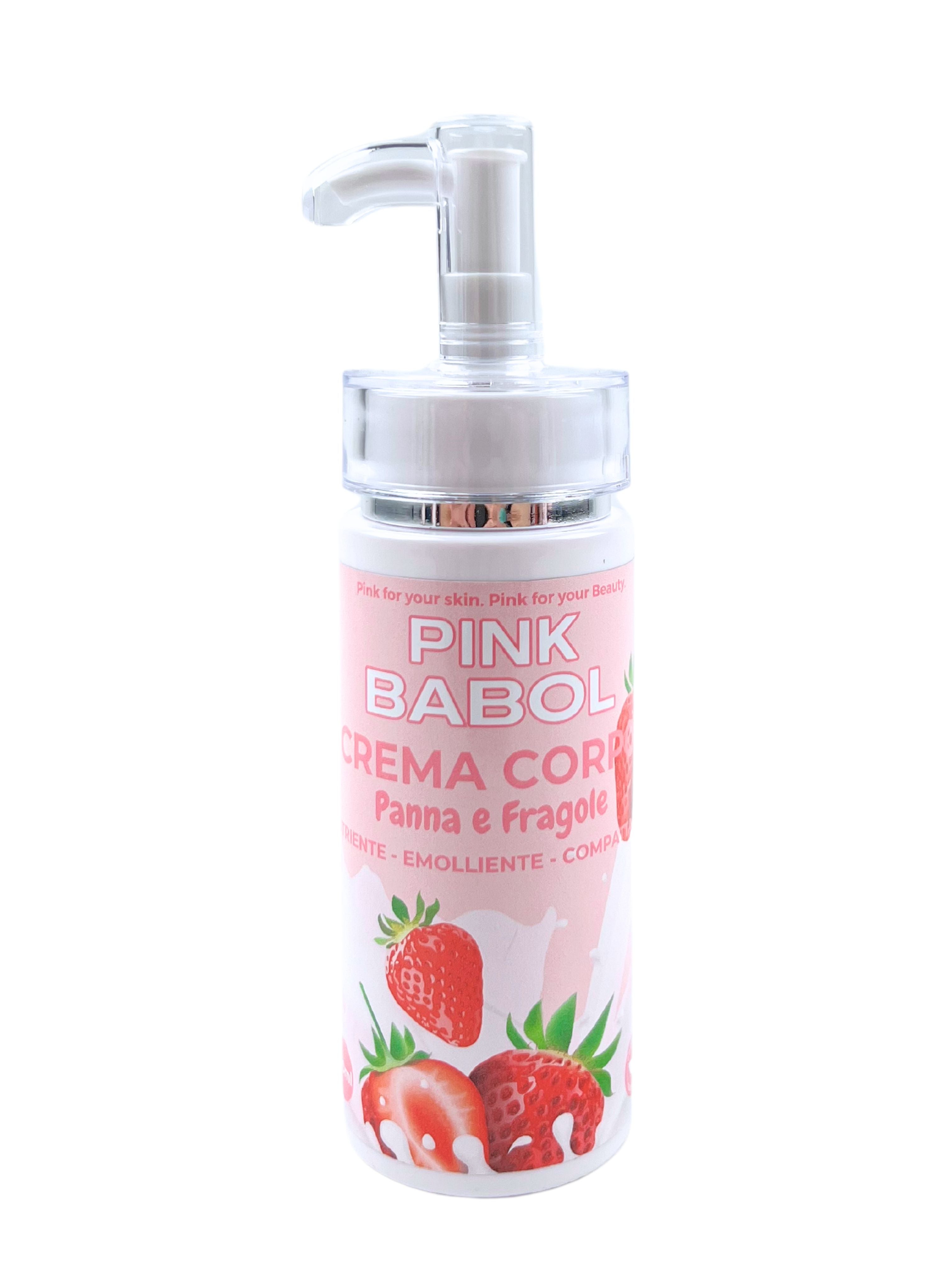 Crema idratante corpo con acido ialuronico, olio di Jojoba, aloe vera, vitamina E-Pink Babol