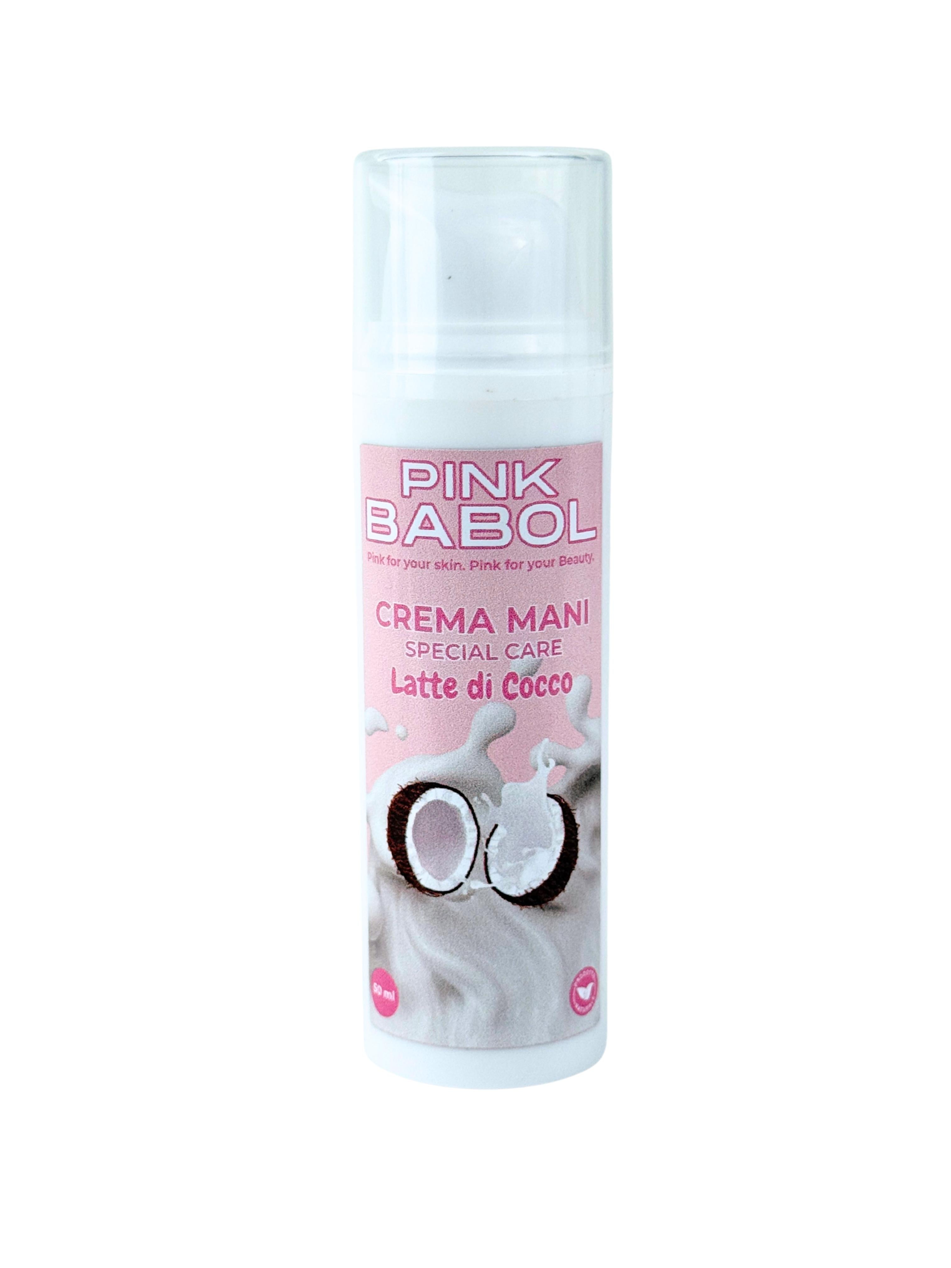 Crema mani idratazione intensa - Burro di karité, olio di cocco, miele, aloe vera-Pink Babol