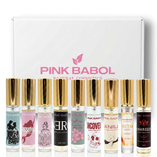 Discovery Kit Parfum – Cofanetto con 9 Profumi Extrait de Parfum Mini Size/ Travel Size/ Discovery Size-Pink Babol
