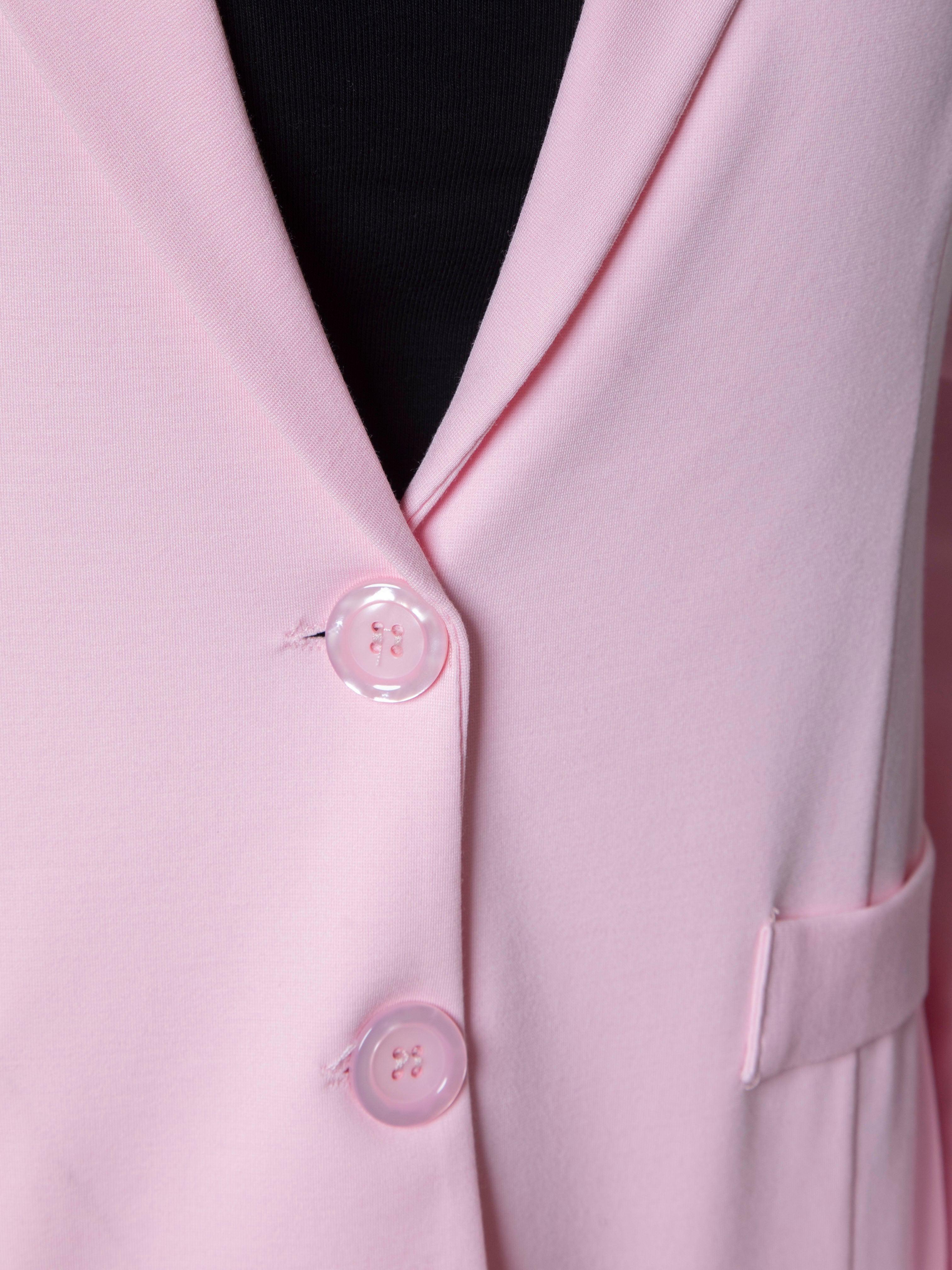 Giacca con bottoni elasticizzata-Pink Babol