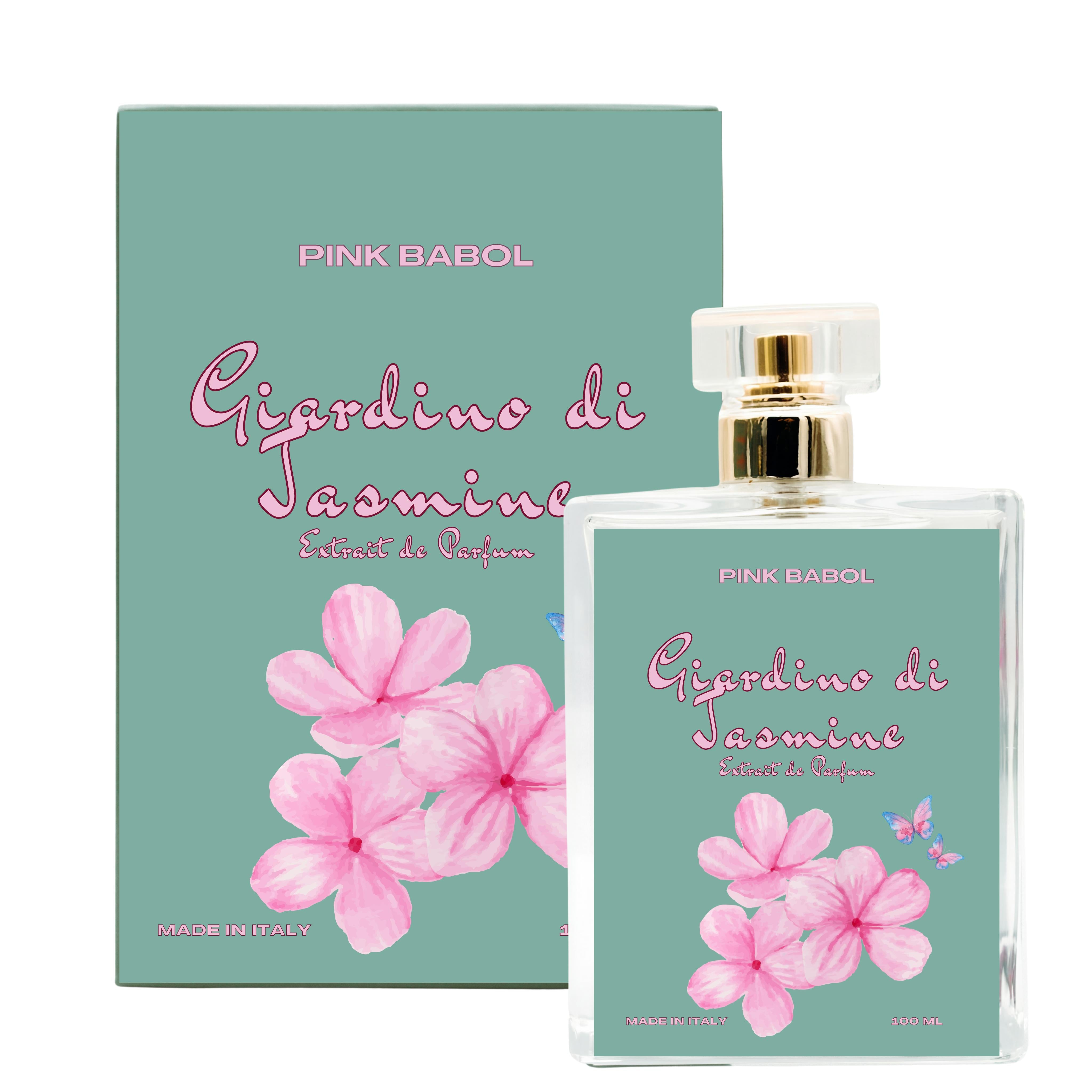 Giardino di Jasmine Extrait de Parfum - Gelsomino, Ambra Grigia, Legno di Cedro, Zafferano UNISEX-Pink Babol
