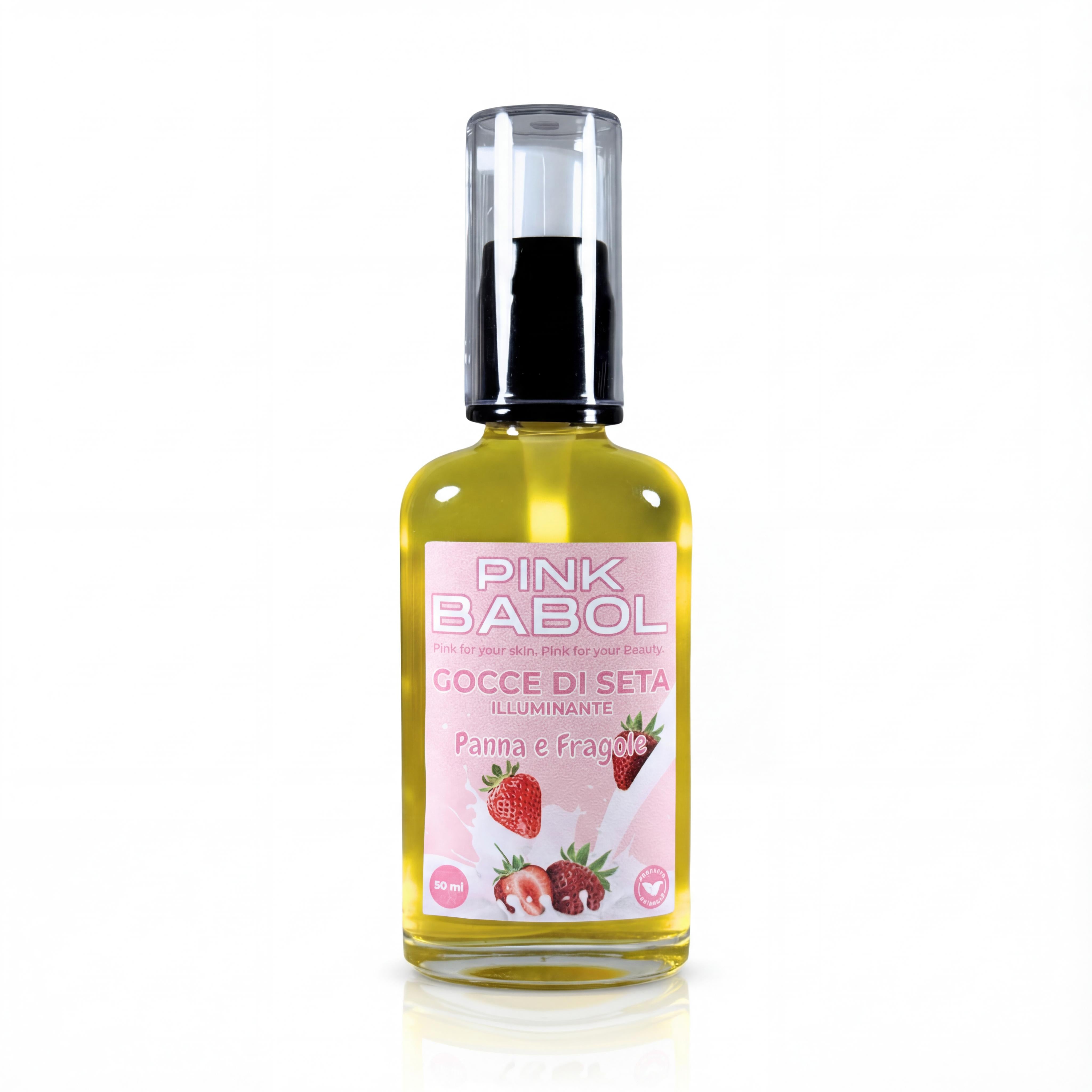 Gocce di Seta - Olio Finish Anticrespo, nutriente e illuminante per capelli con Olio di Cocco e Olio di Semi di Lino-Pink Babol