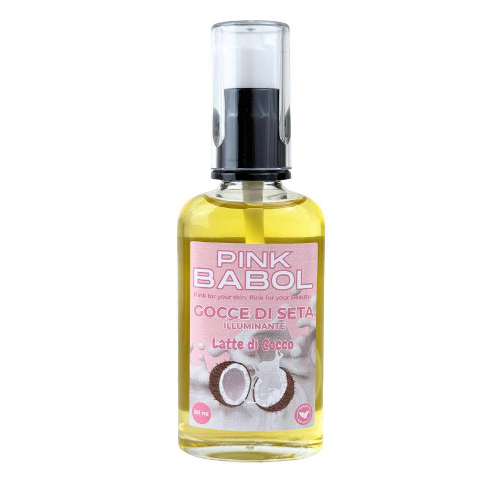 Gocce di Seta - Olio Finish Anticrespo, nutriente e illuminante per capelli con Olio di Cocco e Olio di Semi di Lino-Pink Babol