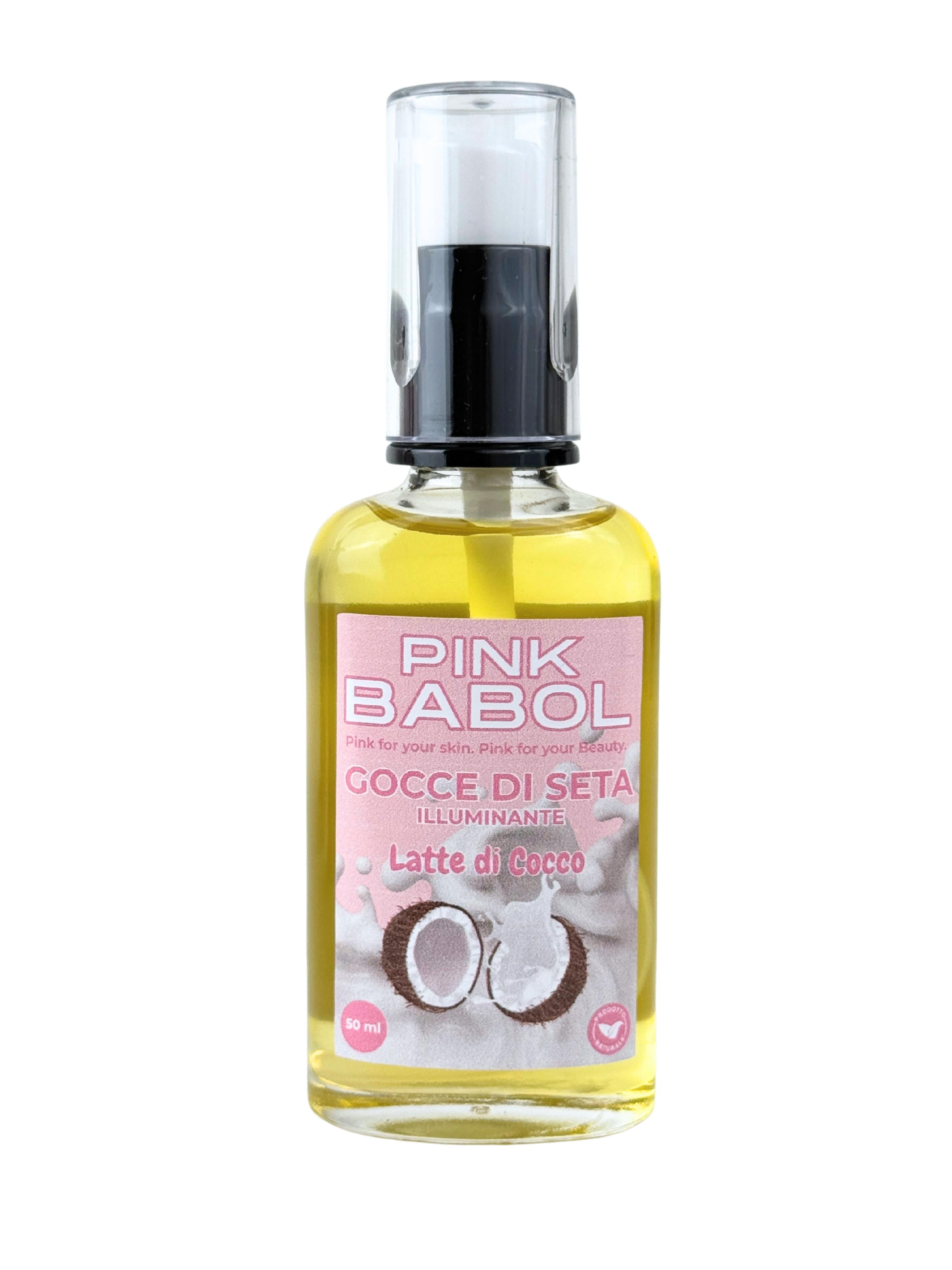 Gocce di Seta - Olio nutriente e illuminante per capelli con Olio di Cocco e Olio di Semi di Lino-Pink Babol