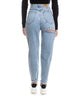 Carica l&#39;immagine nel visualizzatore di Gallery, Jeans Regular a vita alta con borchie e strappo-Pink Babol