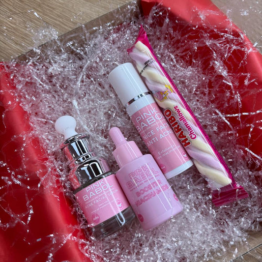 KIT Anti-Imperfezioni Pro – Siero + Crema Anti Acne e Imperfezioni + Booster Niacinamide Sebo Normalizzante-Pink Babol