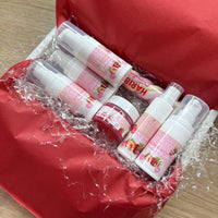 KIT Mini Size Skincare - Crema viso giorno, Crema viso notte, Tonico viso, Scrub viso, Gel Detergente Viso, Struccante Viso-Pink Babol