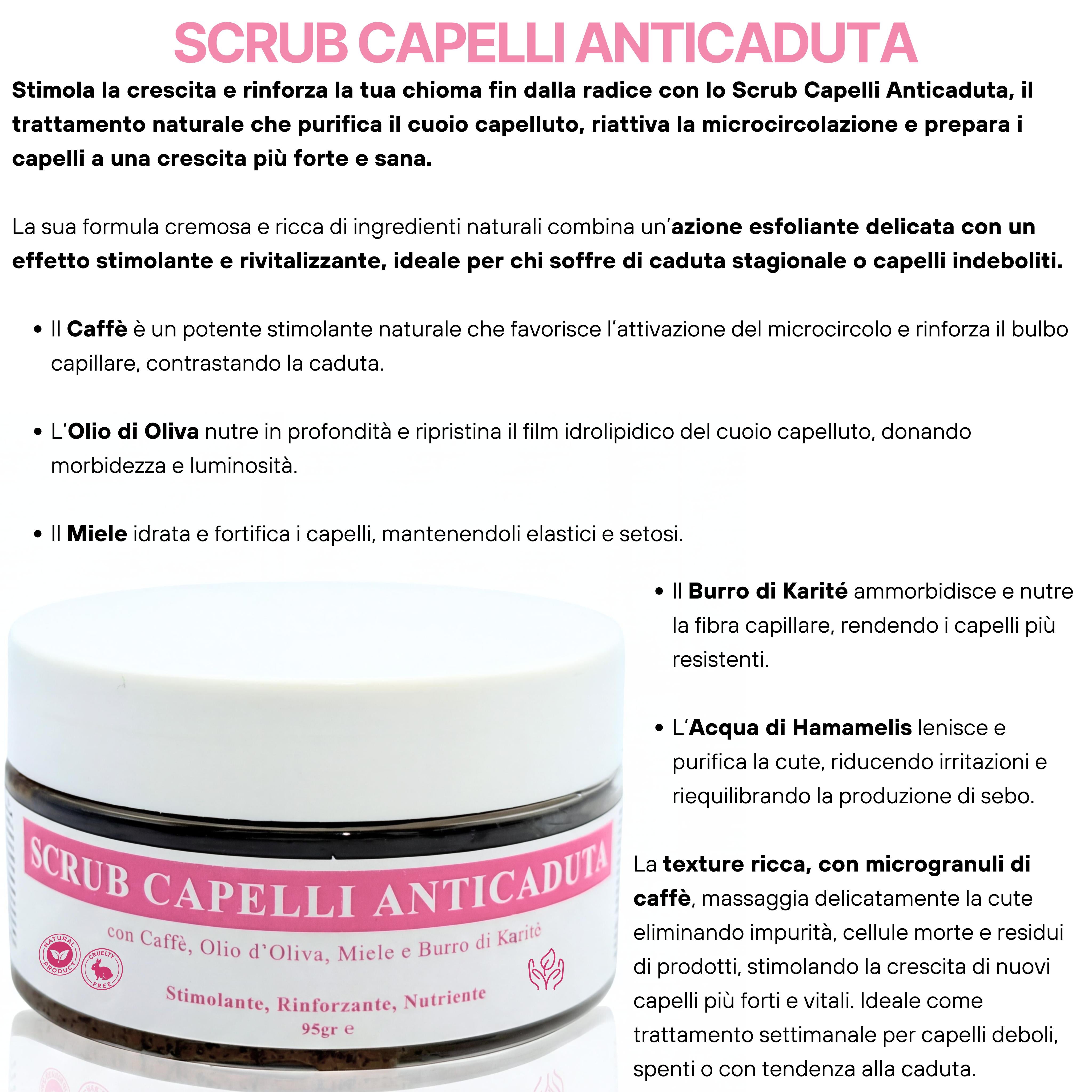 Kit Anticaduta - Routine Completa Rinforzante per Capelli con Siero + Shampoo + Scrub + Olio Cura Capelli-Pink Babol