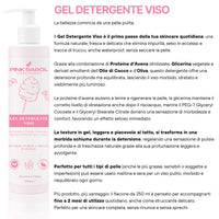 Kit Detersione PRO - Routine Completa di Pulizia Viso con Struccante in Crema + Gel detergente + Mousse Detergente Ciglia, Sopracciglia, Extension Ciglia-Pink Babol