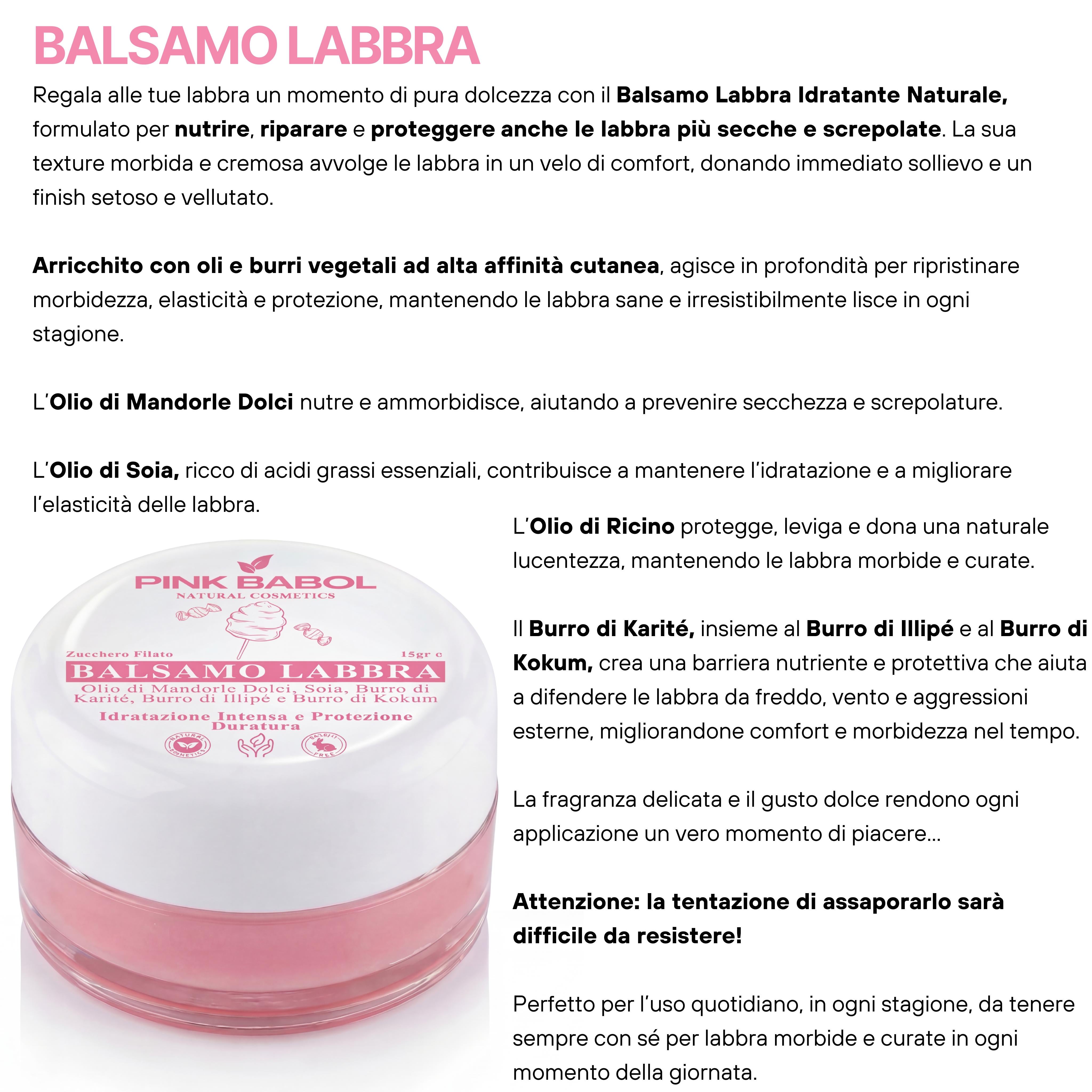 Lip Kit per Labbra perfette con Lip Oil Plumping + Scrub Labbra + Balsamo Labbra con Olio di Mandorle Dolci-Pink Babol
