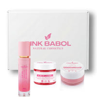Lip Kit per Labbra perfette con Lip Oil Plumping + Scrub Labbra + Balsamo Labbra con Olio di Mandorle Dolci-Pink Babol
