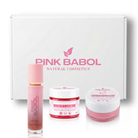 Lip Kit per Labbra perfette con Lip Oil Plumping + Scrub Labbra + Balsamo Labbra con Olio di Mandorle Dolci-Pink Babol
