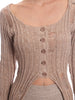 Maglia strappata effetto invecchiato con bottoni-Pink Babol