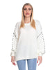Maglione oversize lavorato-Pink Babol
