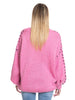 Maglione oversize lavorato-Pink Babol