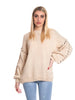 Maglione oversize lavorato-Pink Babol