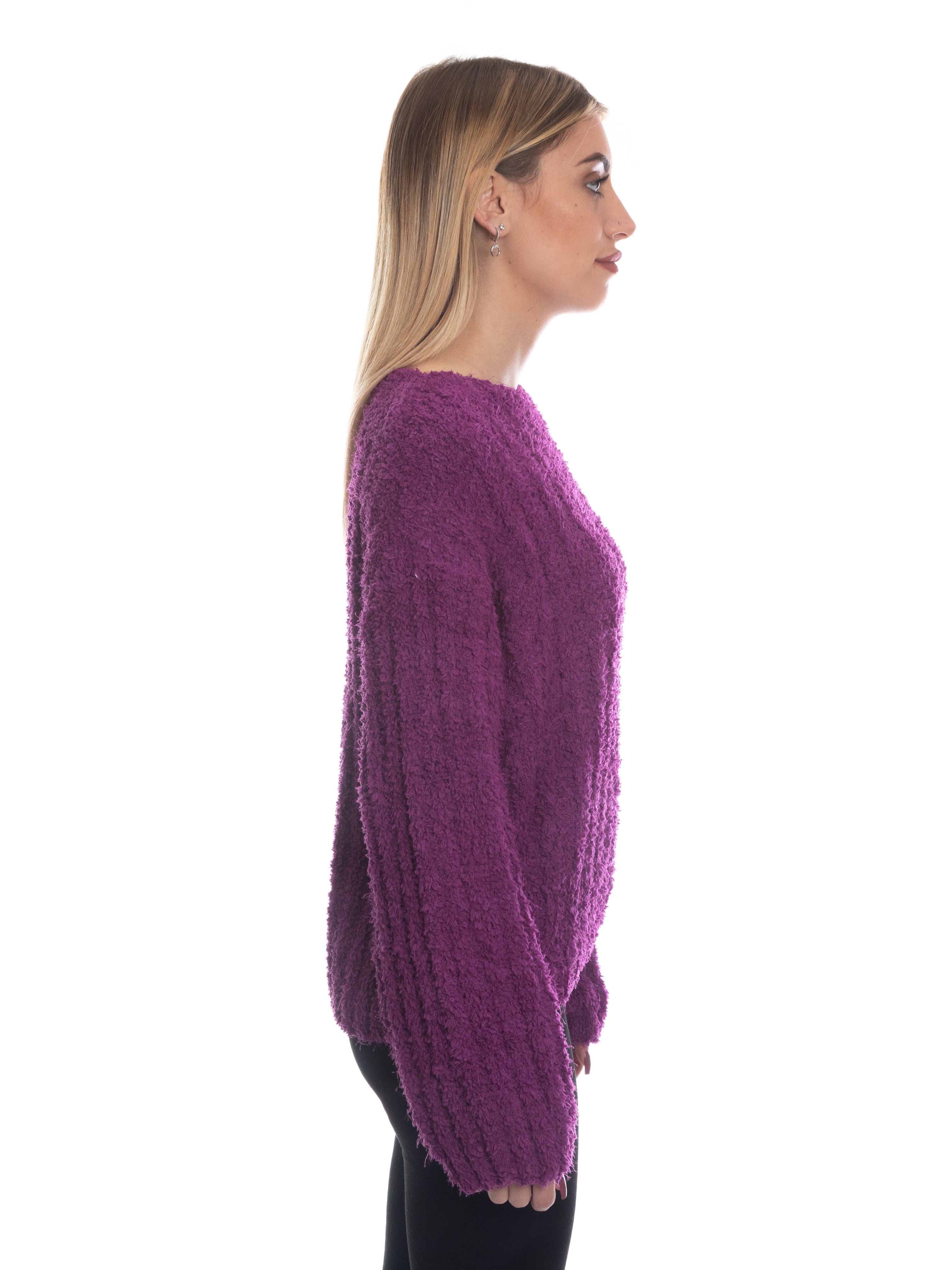 Maglione peluche soffice-Pink Babol