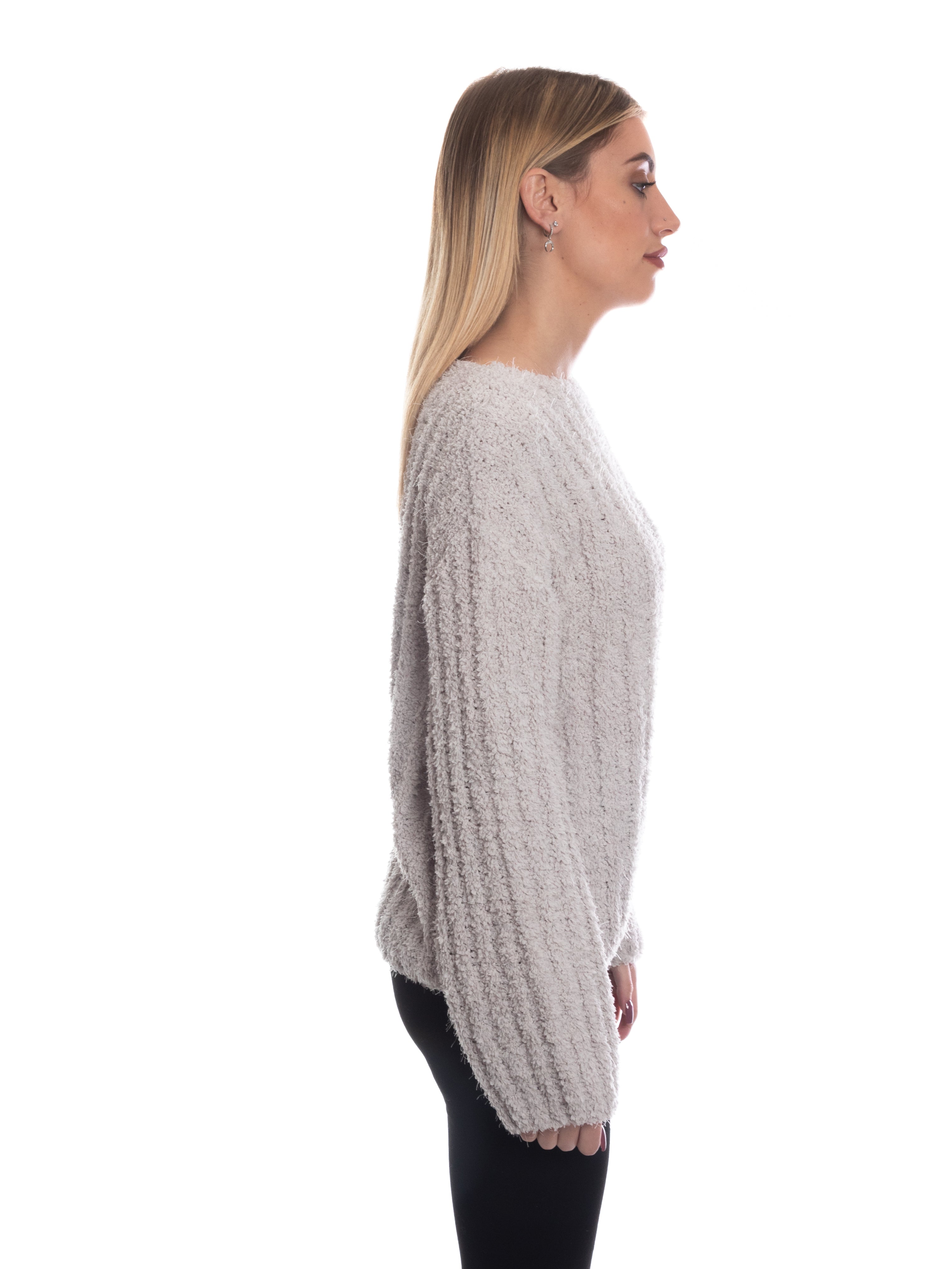 Maglione peluche soffice-Pink Babol