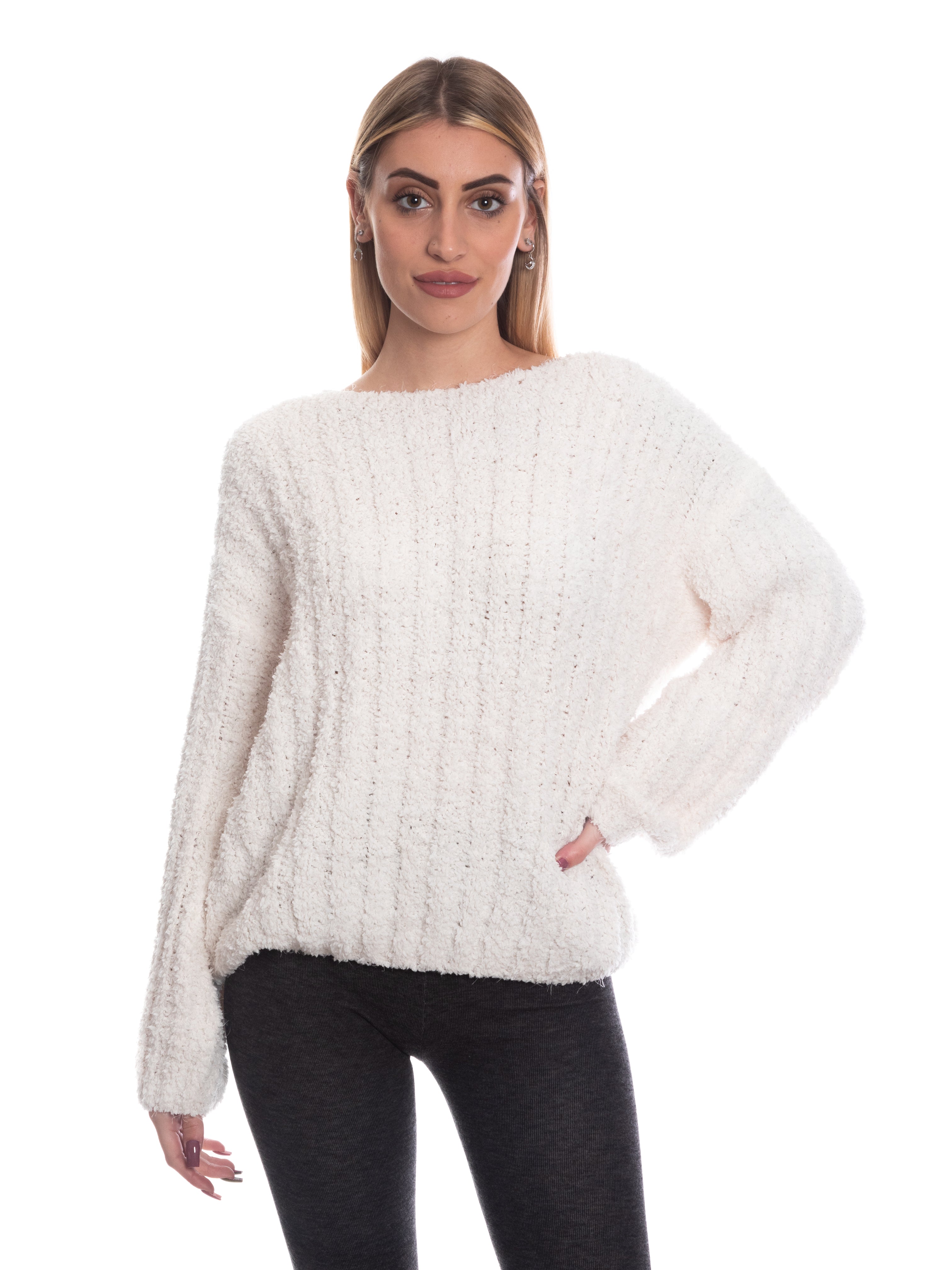 Maglione peluche soffice-Pink Babol