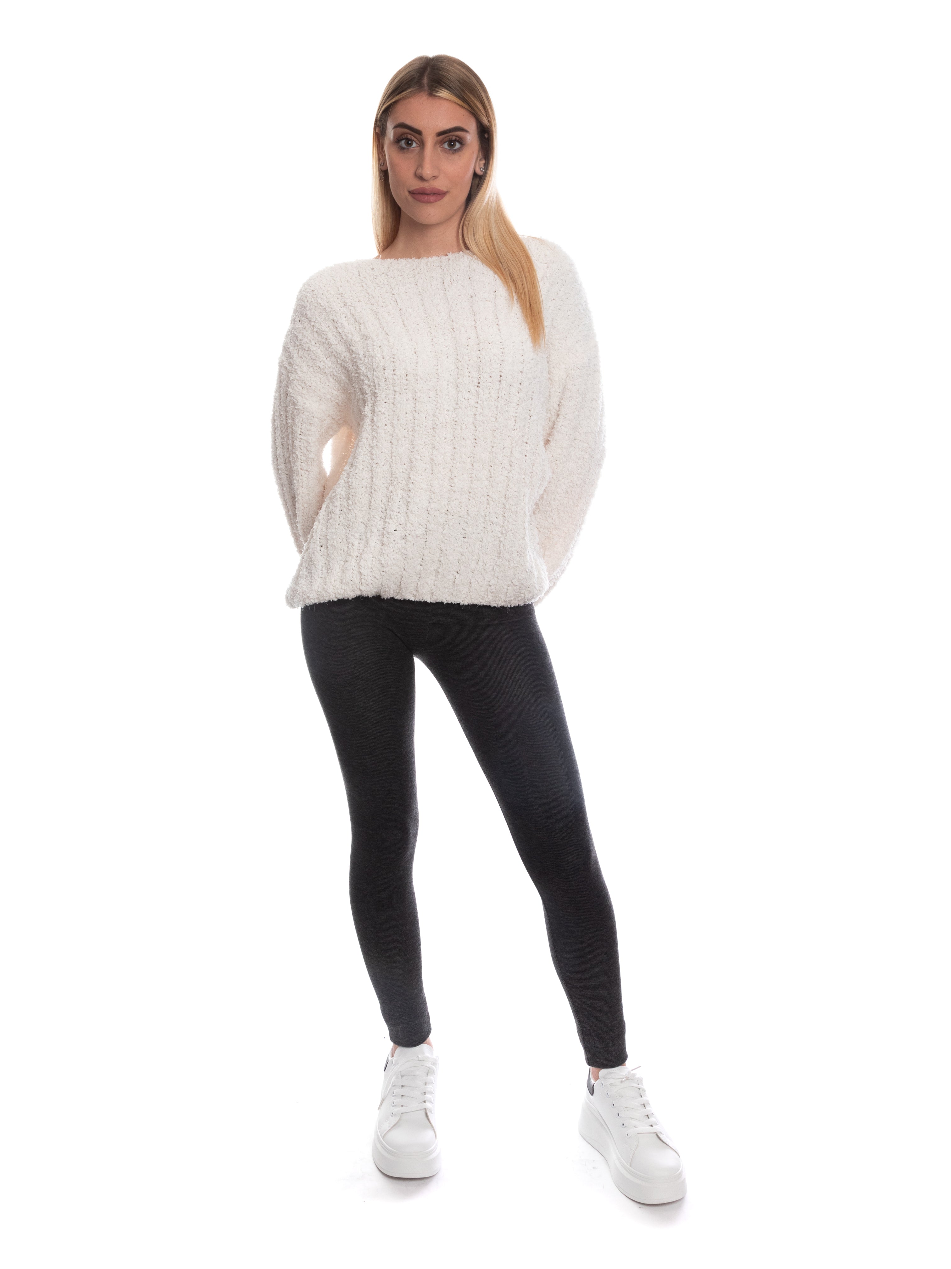 Maglione peluche soffice-Pink Babol
