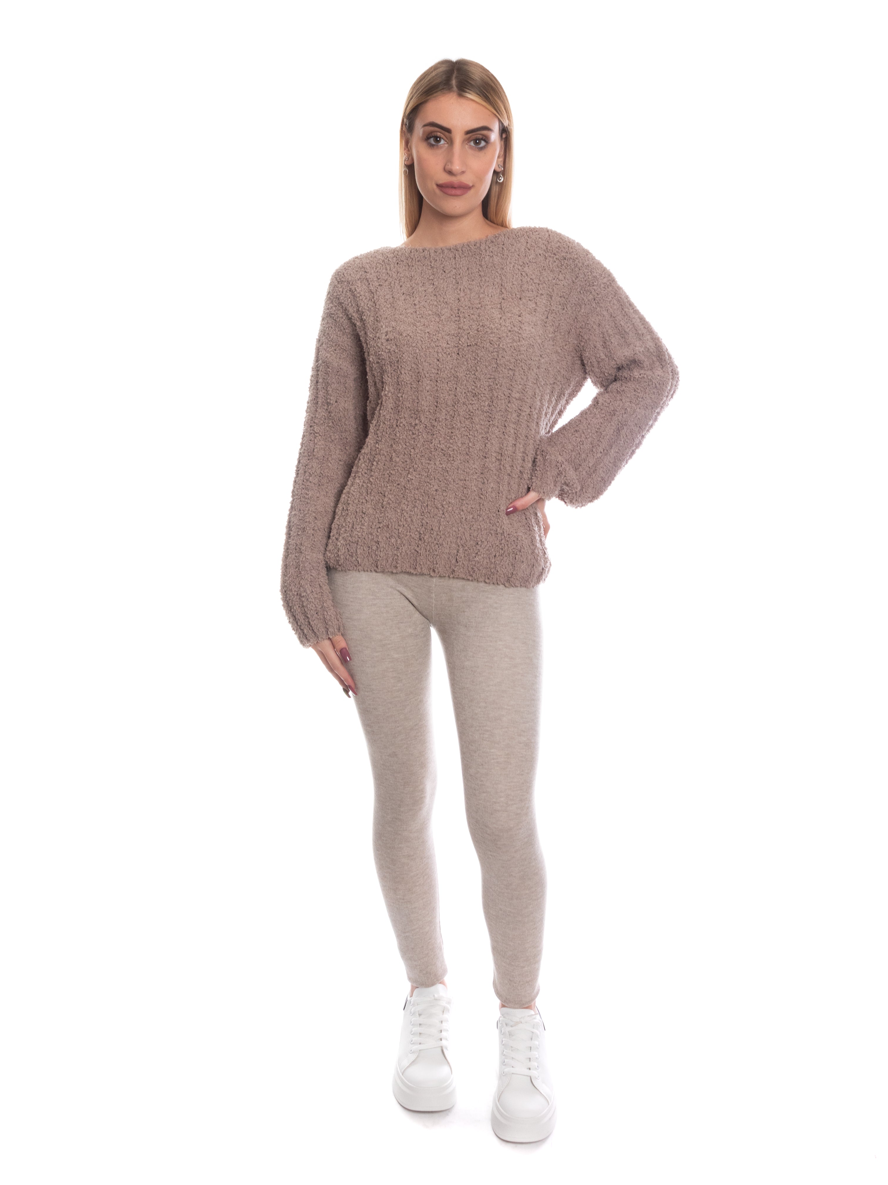 Maglione peluche soffice-Pink Babol